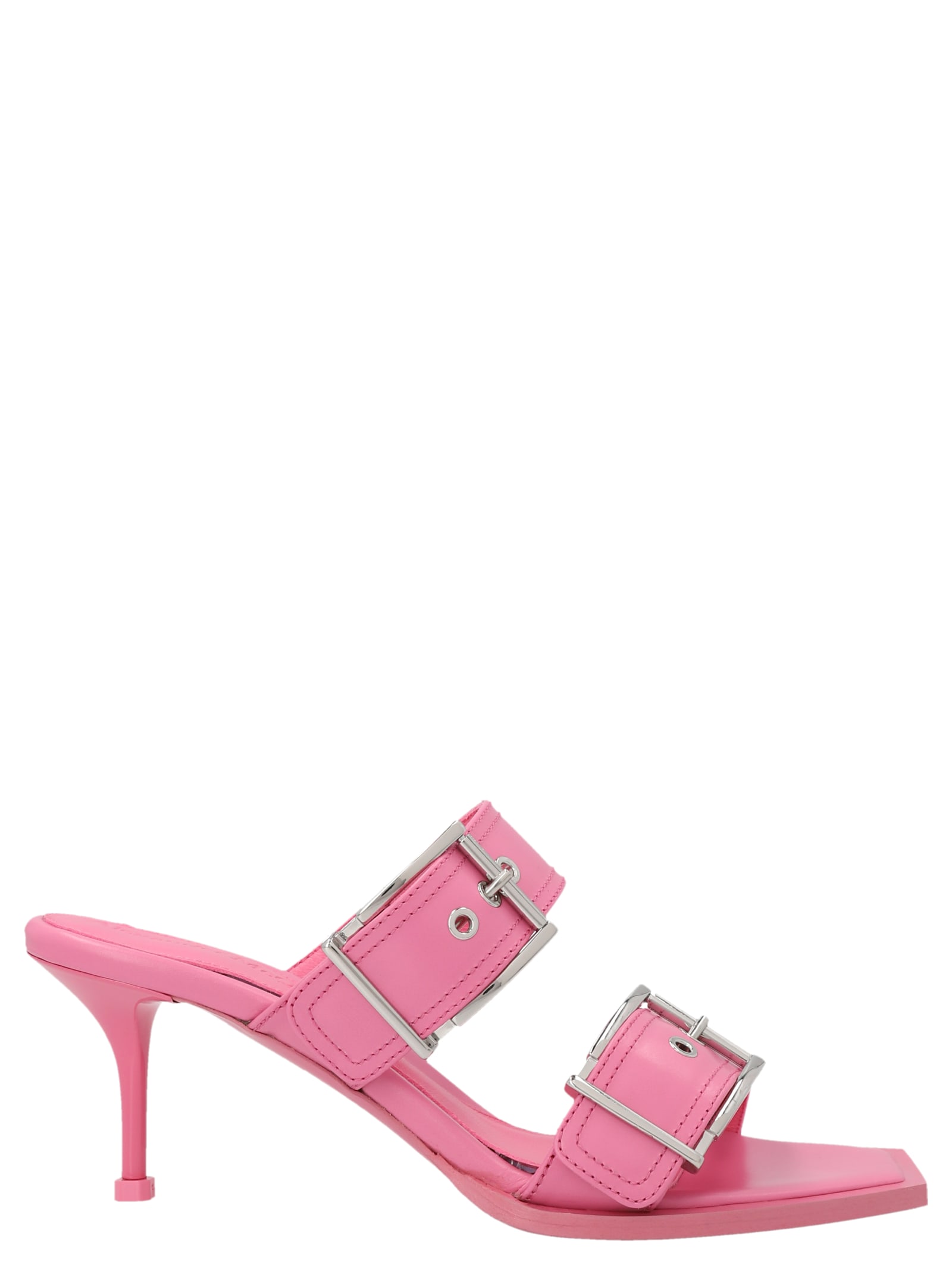 ALEXANDER MCQUEEN 'Punk’ sandals Pink 709991WHSWD Alexander McQueen Pink Punk Sandal With Double Buckle