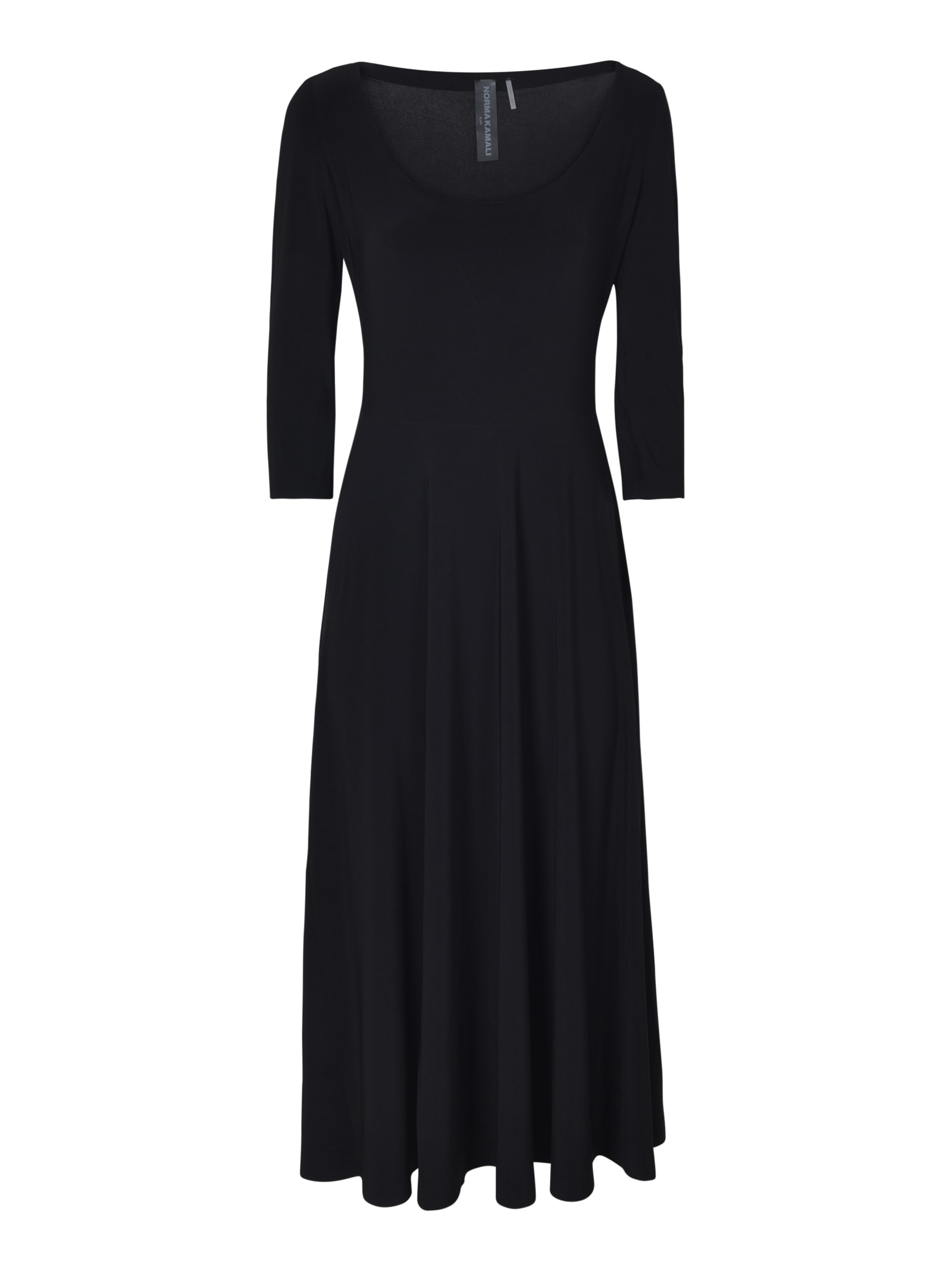 boat neck long-length dress