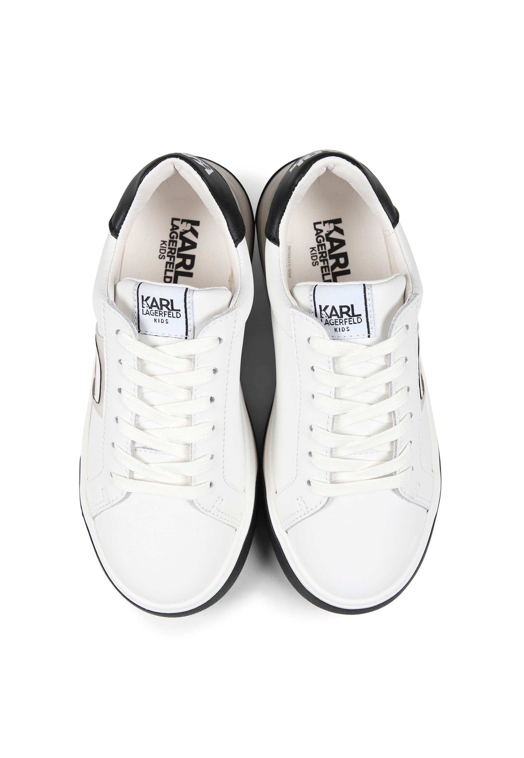 Karl Lagerfeld Kids White Sneakers For Kids With Karl Karl Lagerfeld Kids White Sneakers For Kids With Karl