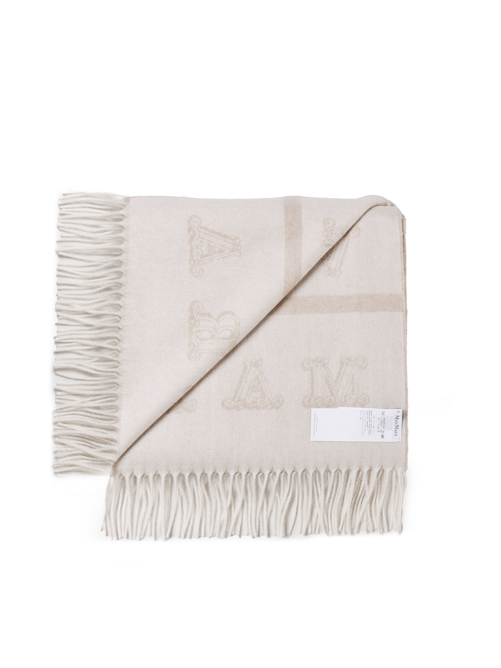 【送料&関税込】Max Mara Logo Patch Fringed Edge Scarf Max Mara Logo Patch Fringed Edge Scarf | italist