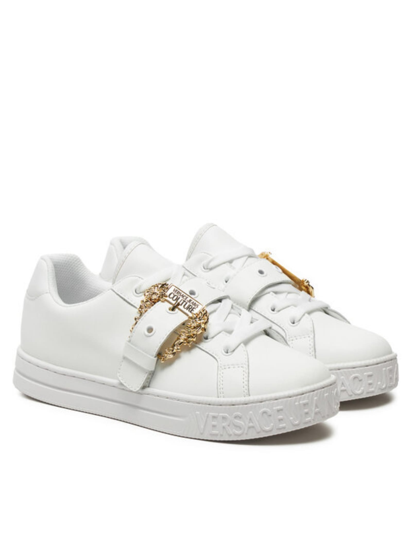スニーカー VERSACE JEANS COUTURE Woman Sneakers White 78VA3SJ5ZPB10 003 Amazon.com: VERSACE JEANS COUTURE White Fashion Lace Up