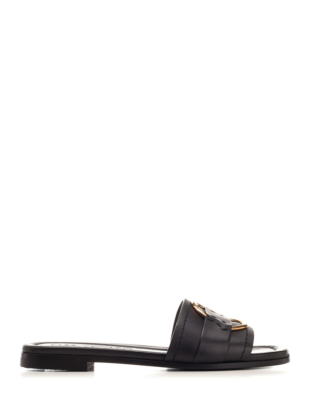 【関送無料】 Moncler Black Bell flat sandal Moncler Black 'bell' Flat Sandal | italist