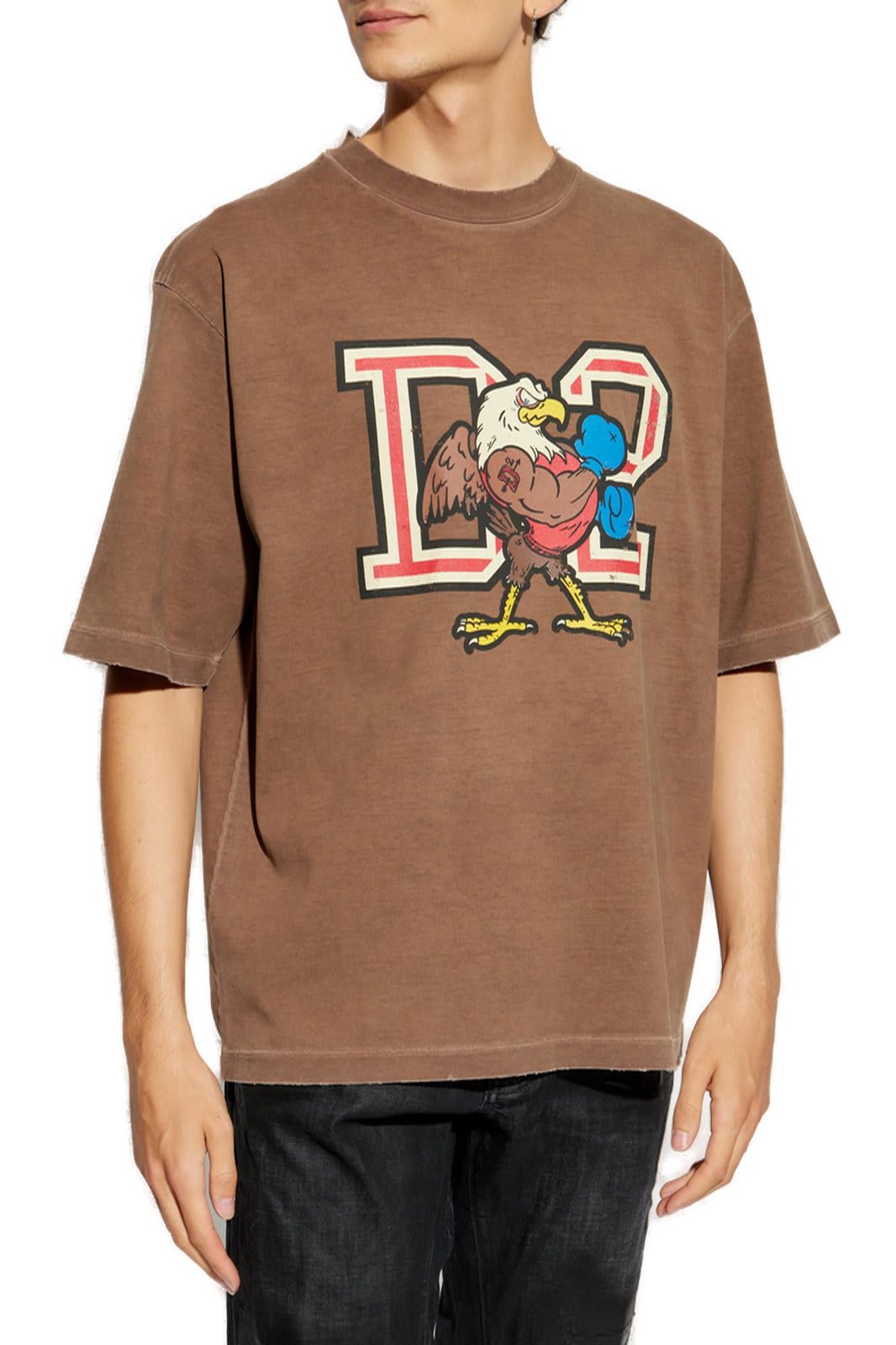 【送料&関税込】Dsquared2 Logo Embossed Crewneck T-shirt Dsquared2 D2 Logo Printed Crewneck T-shirt | italist, ALWAYS