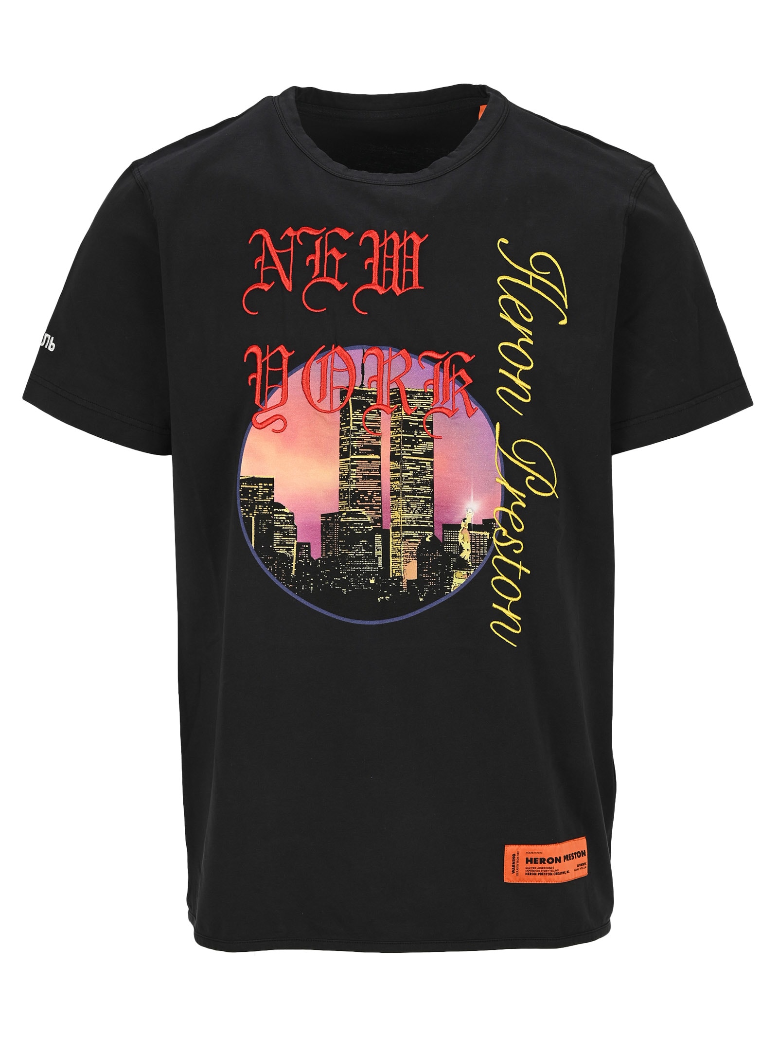 HERON PRESTON NYC skyline-print T-shirt 超話題新作 swim.main.jp
