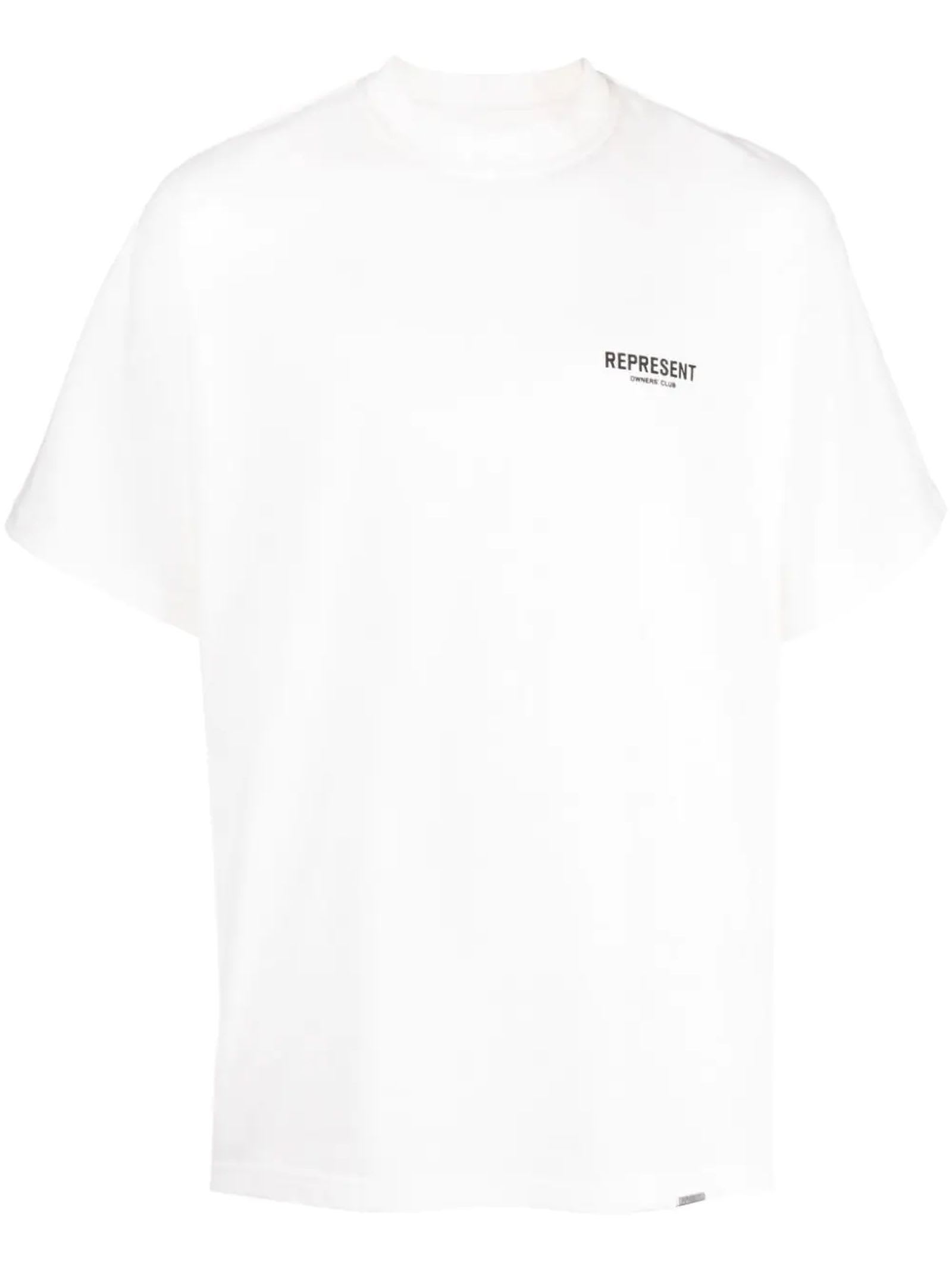 Represent - White Cotton T-Shirt