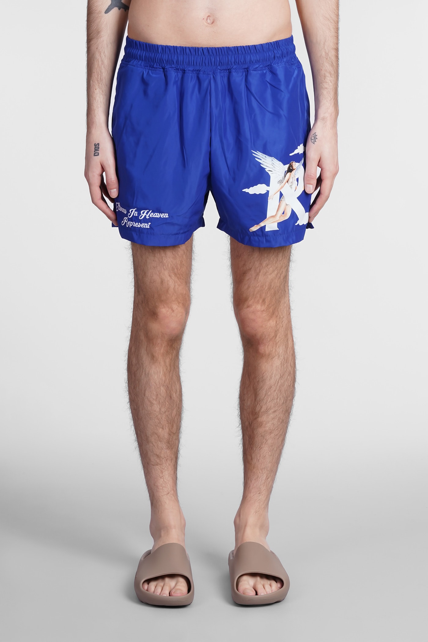 REPRESENT Shorts In Blue Polyester | italist