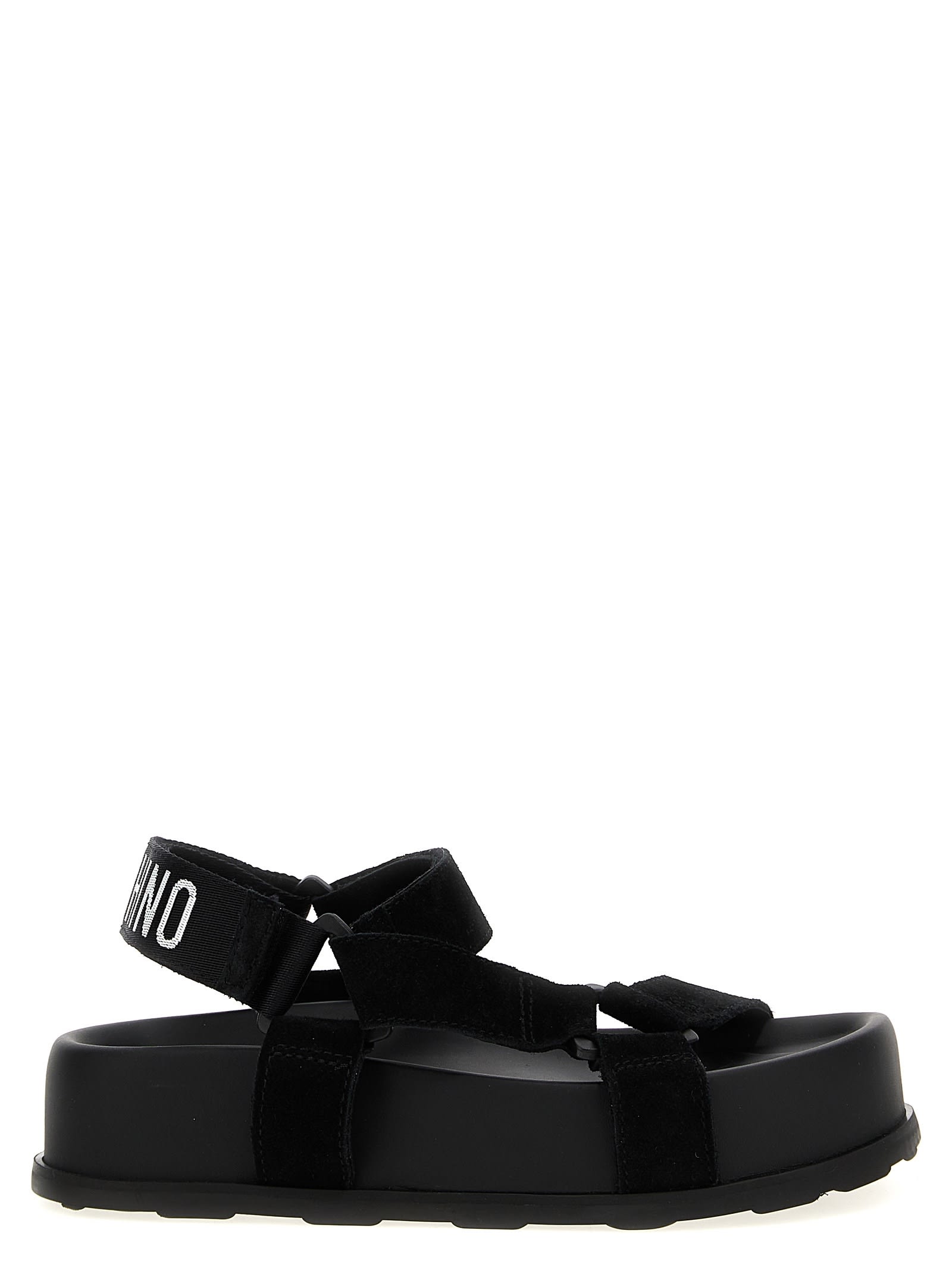 サンダル・ミュール Moschino SS25 Suede sandals (MA16254I1MME0 000) Moschino Suede Sandals | italist