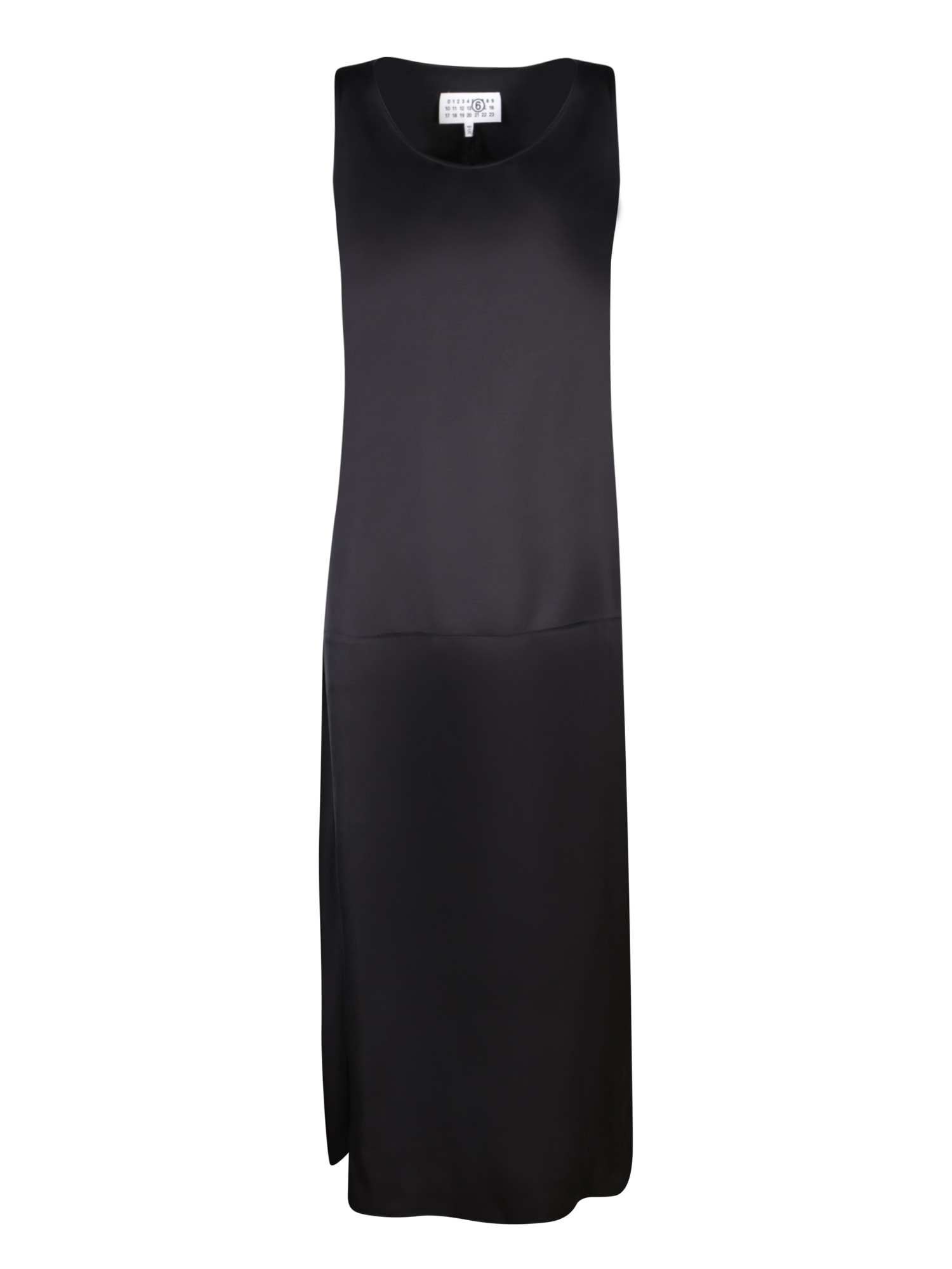 side-slit sleeveless midi dress