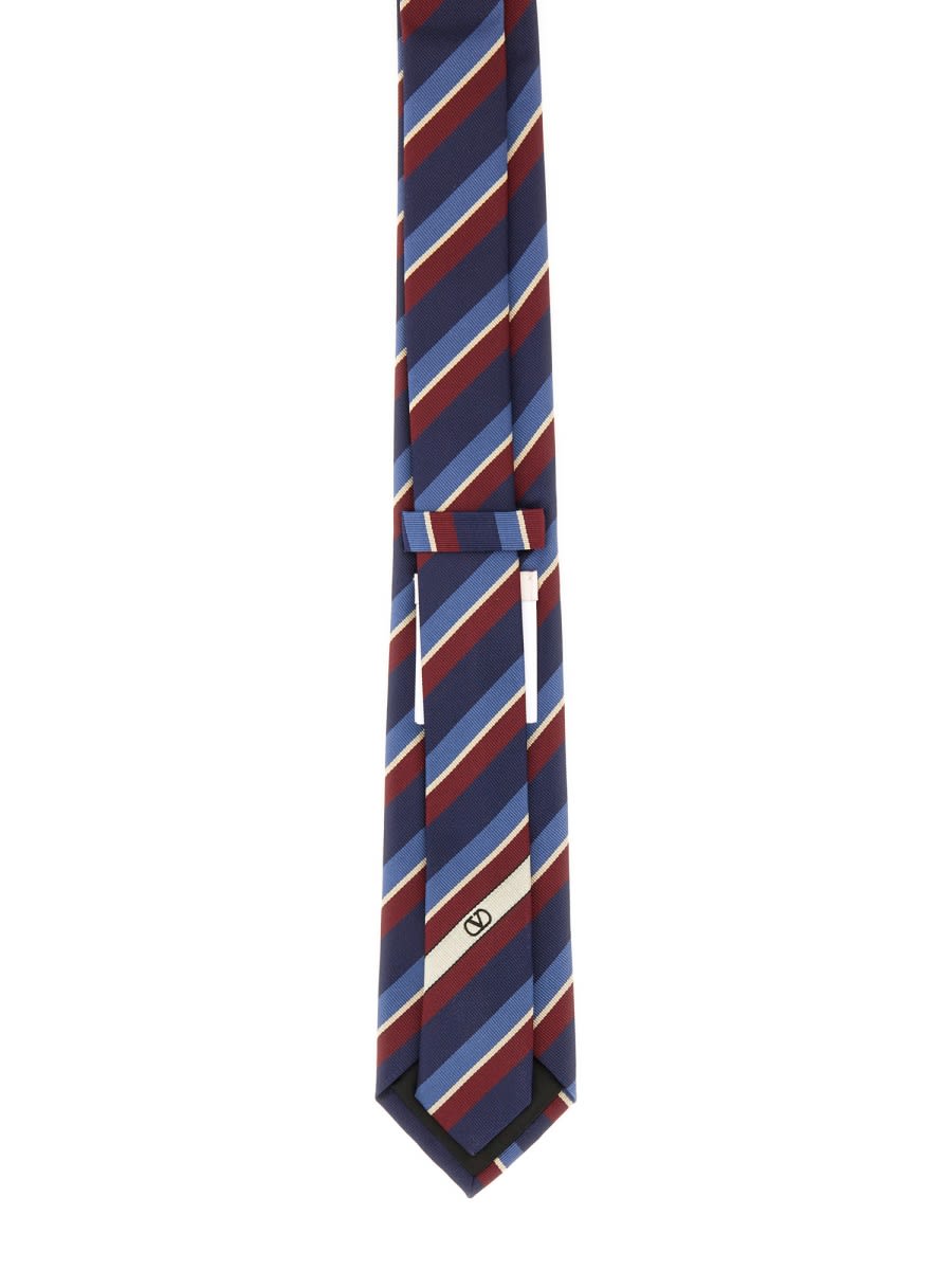 【関税＆送料込み】Valentino Garavani Tie Valentino Garavani Wool And Silk Tie With Metal V Appliqué
