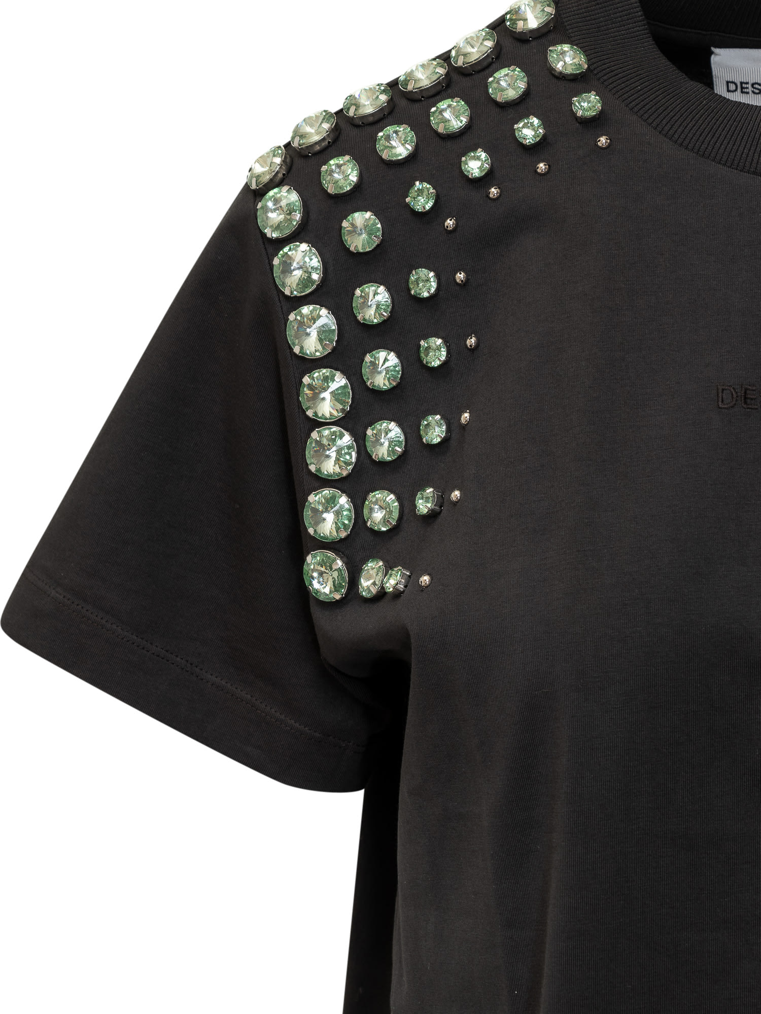 【関税込み】DES PHEMMES SHIRT WITH RHINESTONE DES PHEMMES crystal-embellished Shirt | Blue | FARFETCH JO