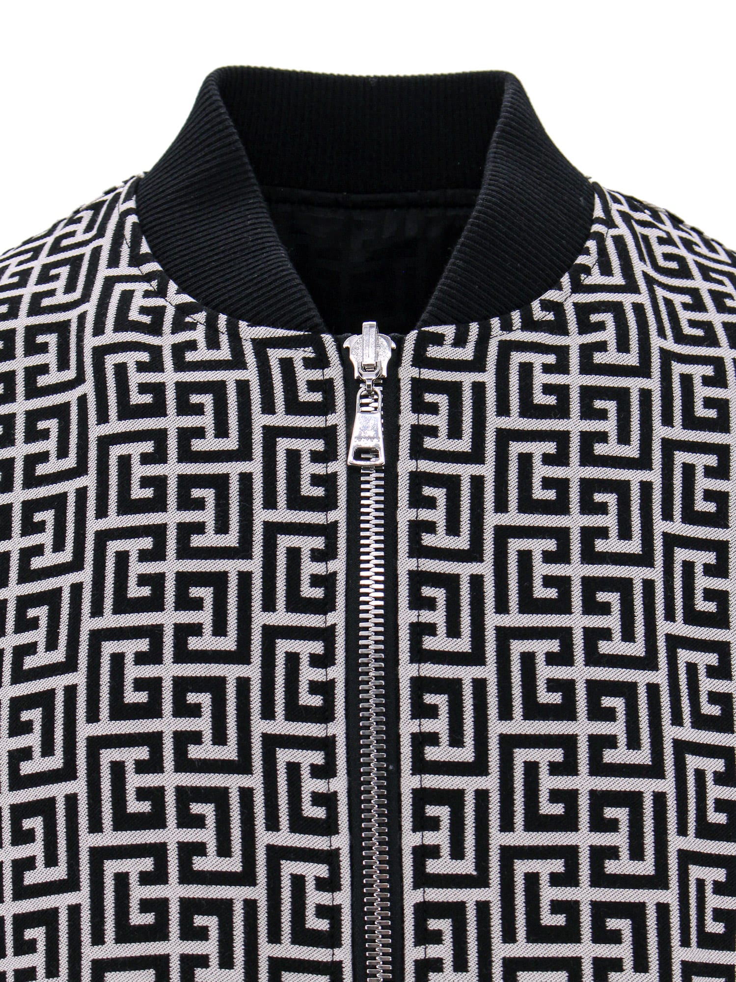 Blazers Balmain - Monogram reversible bomber jacket - BH1TF064MB67GFE