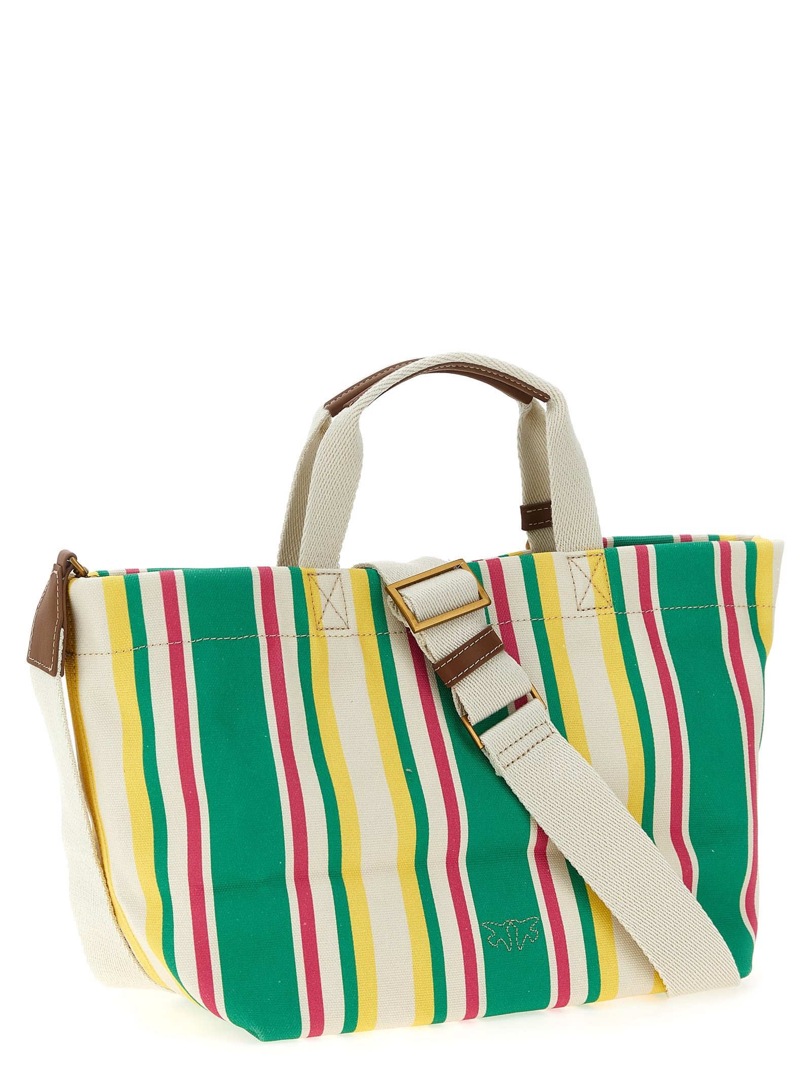 トートバッグ PINKO SS25 Maxi stripes shopping bag (104754A2G5 AE7Q) Pinko Maxi Stripes Shopping Bag - Multicolour | 104754A2G5AE7Q