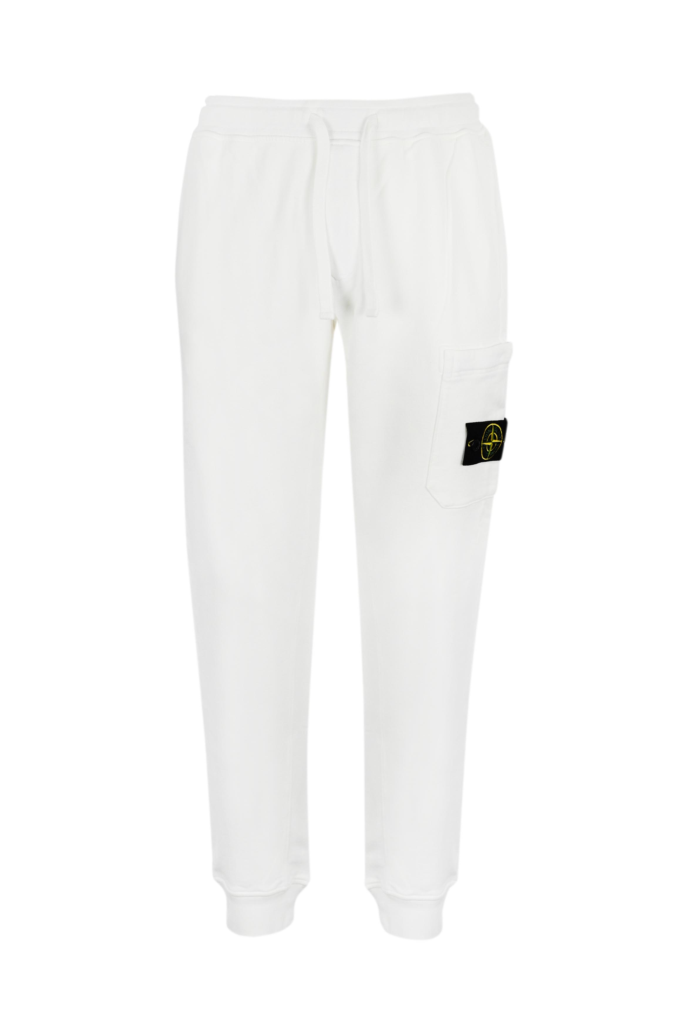 Stone Island Cargo Jogging Trousers In Brushed Cotton Fleece