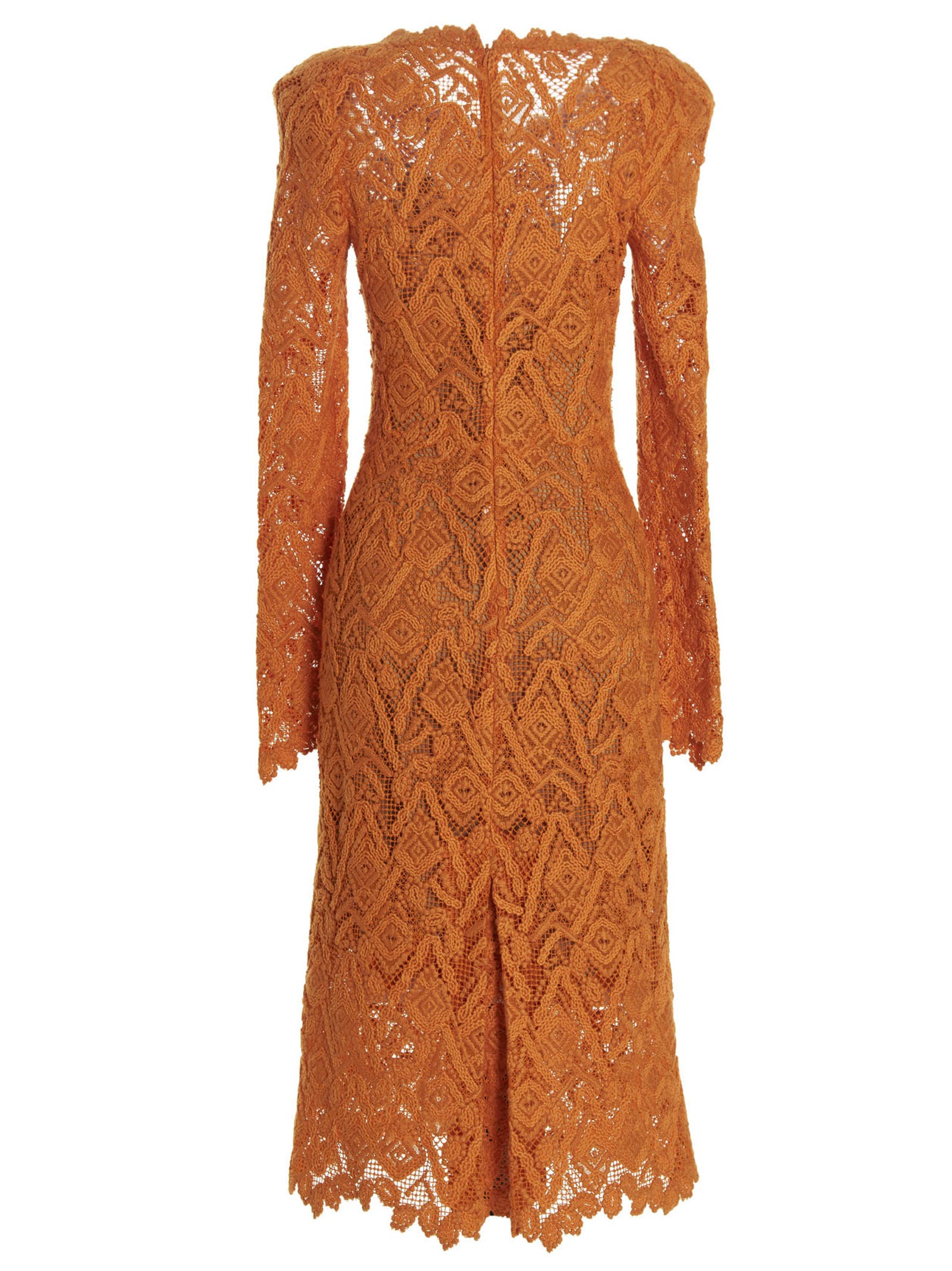 ワンピース ERMANNO SCERVINO Macrame lace dress Orange D412Q322FWR 5a23f6ba3e29cb76459742e53cbdd0