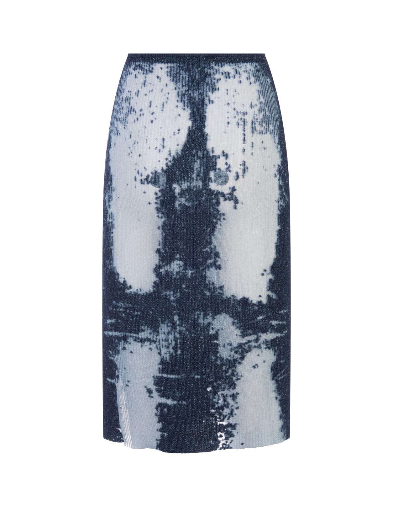 【送料&関税込】Diesel Blue M-begonia Midi Skirt Women's Midi skirt in devoré metallic knit | Blue | Diesel