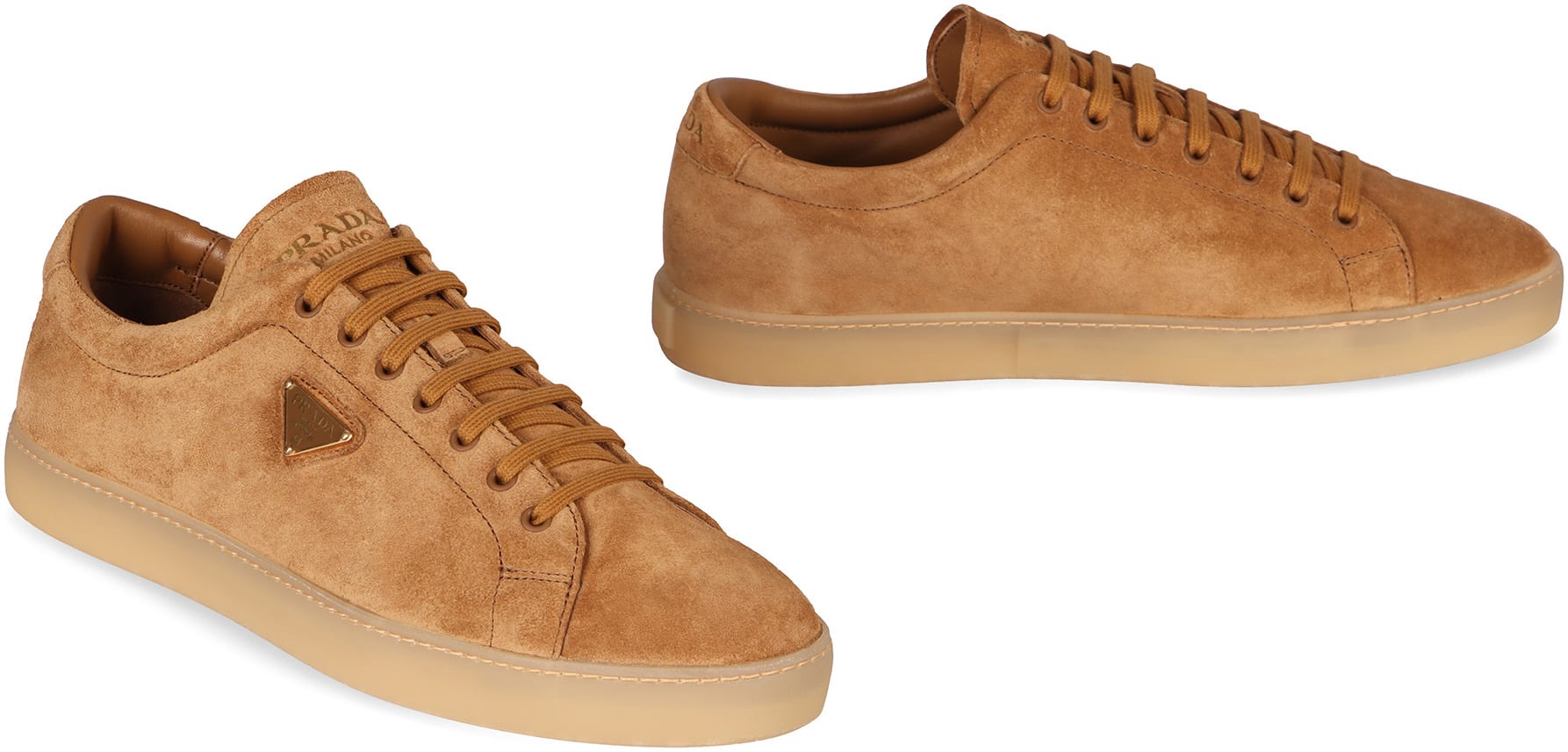 関税込！【PRADA】プラダ Suede Sneakers 2EE413FG001054F0401 Prada Suede Sneakers | Saks Fifth Avenue