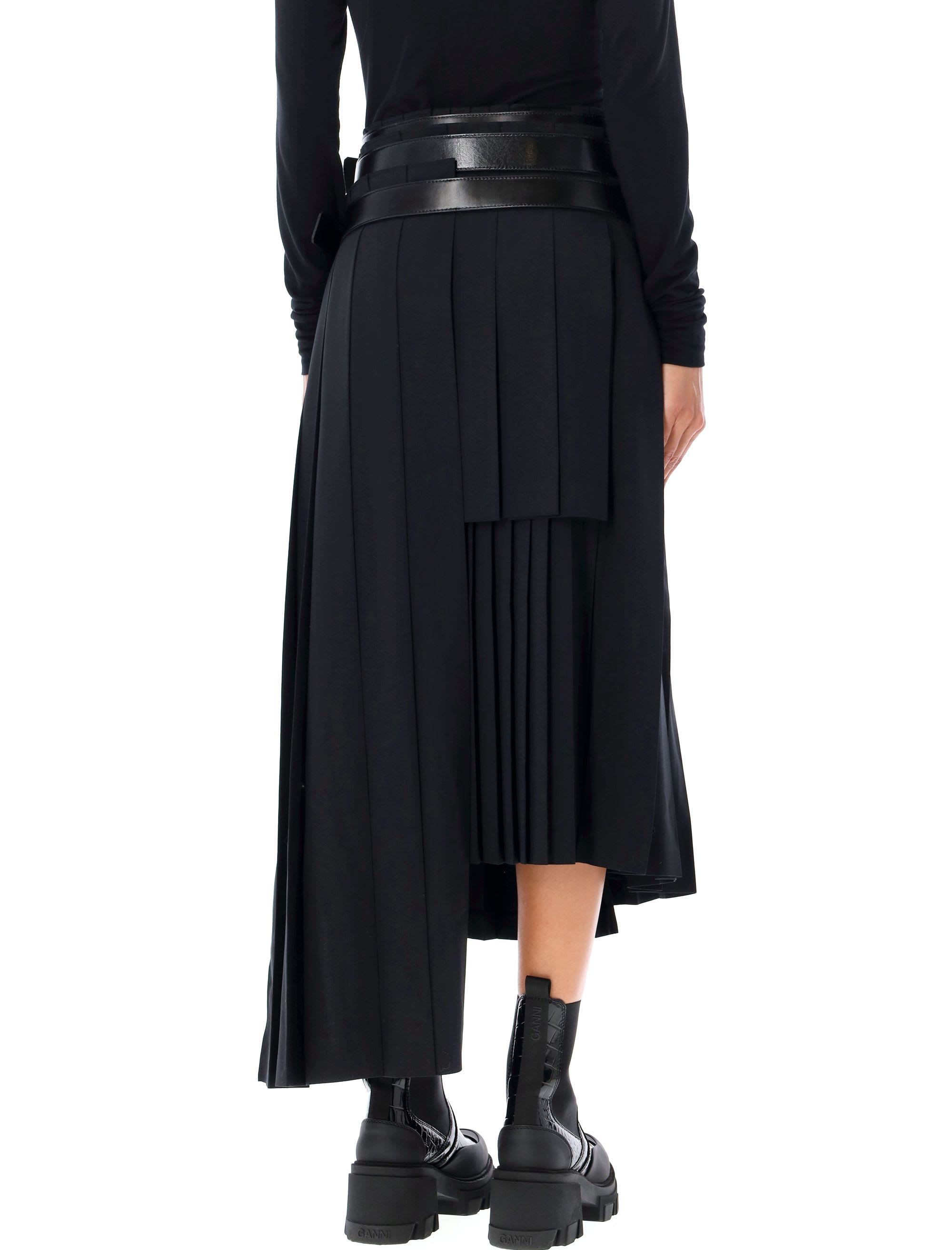 Junya Watanabe Belted Pleated Long Skirt | italist