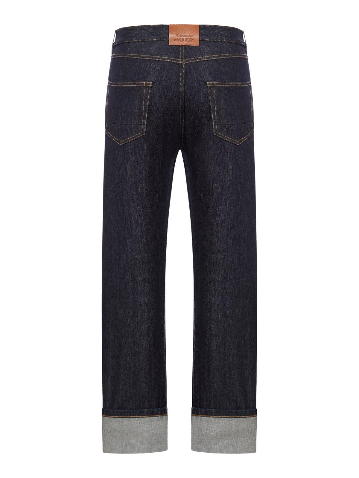 Alexander McQueen Straight-leg Turn-up Hem Jeans | italist