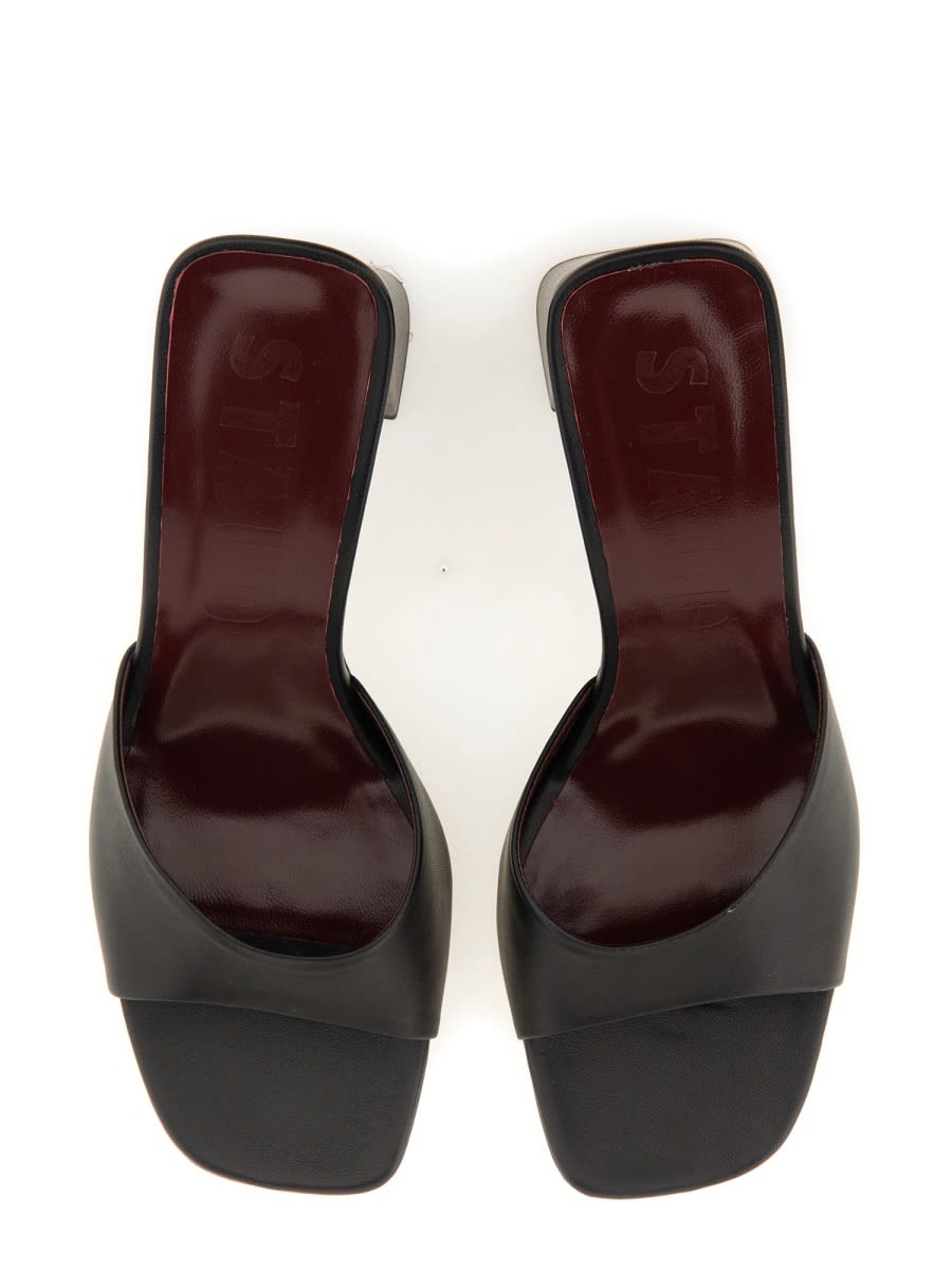 サンダル・ミュール Staud Sloane Black Leather Sandals STAUD Sandal