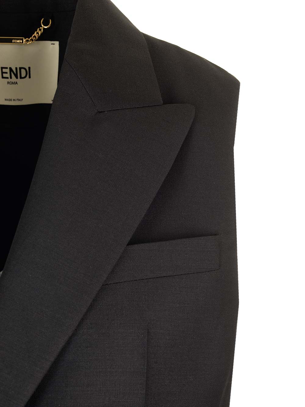 Fendi Black Mohair And Wool Vest | italist