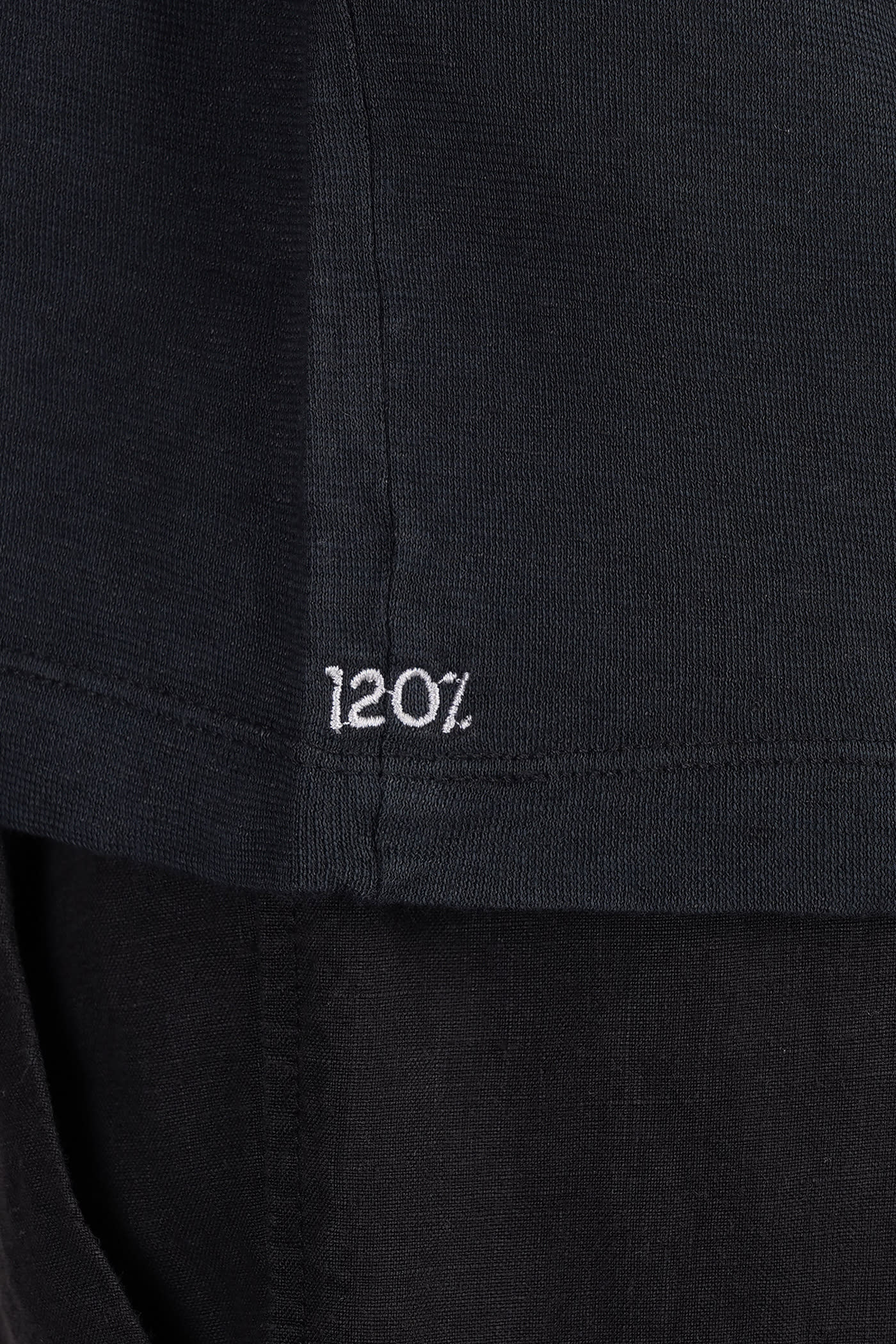 120% Lino T-shirt In Black Linen | italist