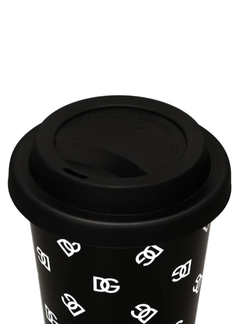 送料無料 百貨店 Gabbana & Dolce Black Detail Logo All-over And Lid With Mug 弁当箱・水筒