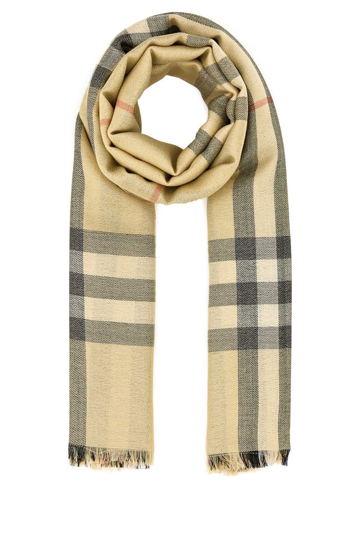 【BURBERRY】Embroidered Wool Blend Scarf Burberry Embroidered Wool Blend Scarf | italist