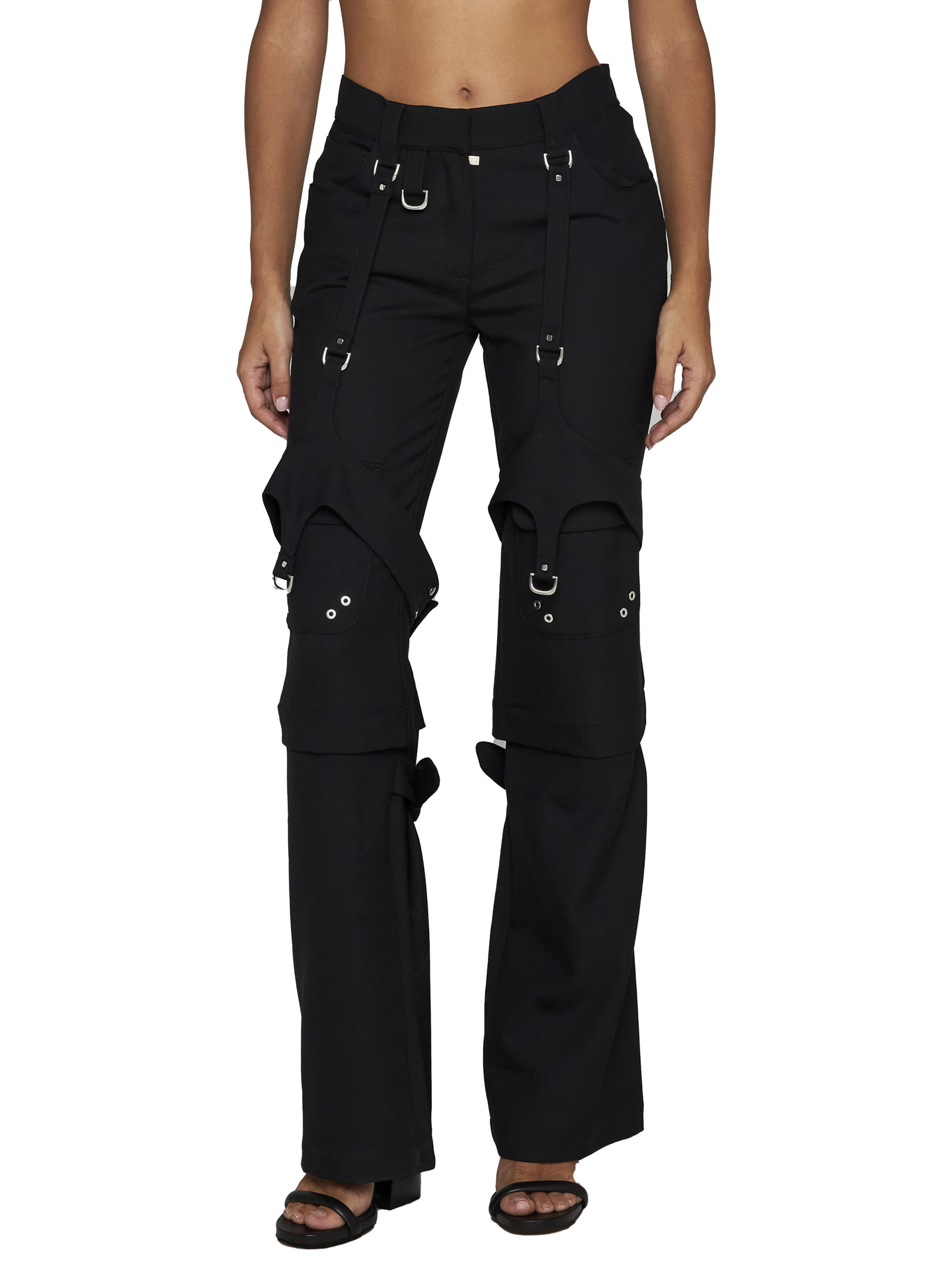 Off-White Black Stretch Polyester Blend Cargo Pant | italist