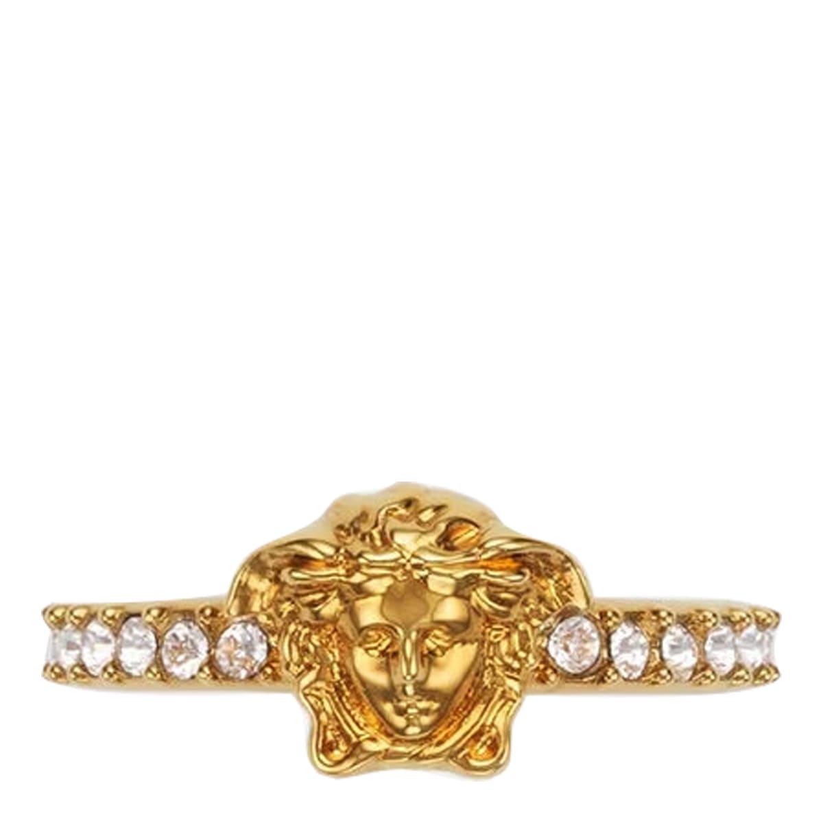 VERSACE｜JEWERLY (LA MEDUSA RING (DG5E544 DJMT 3J000)) Crystal La Medusa Ring Gold | VERSACE US