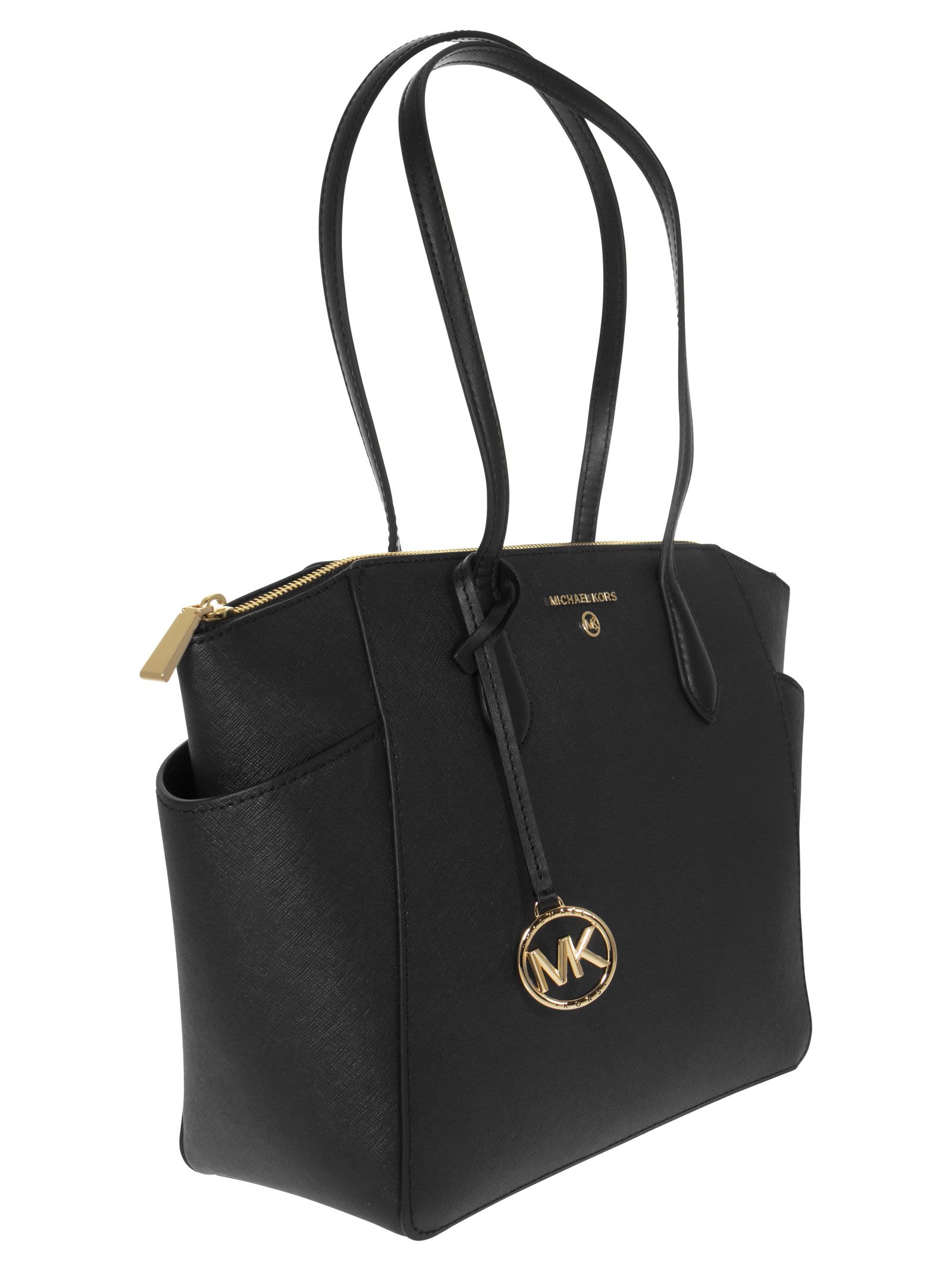 Michael Kors Ladies Marilyn Medium Saffiano Leather Tote Bag - Black  30S2G6AT2L 001 196163133447 - Handbags - Jomashop