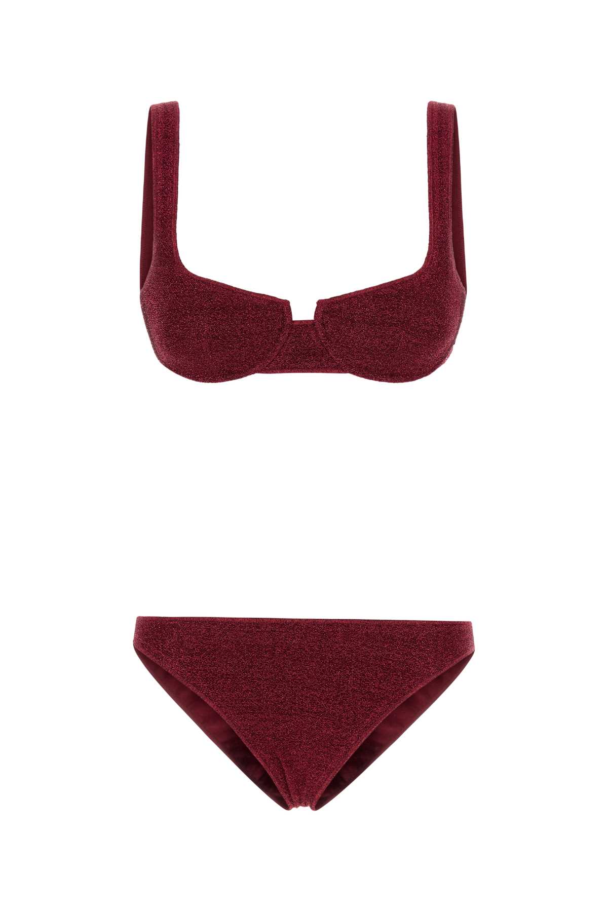 ビキニ Oseree FW25 Burgundy nylon blend bikini (LAF257 BURGUNDY) Oseree Burgundy Nylon Blend Bikini | italist
