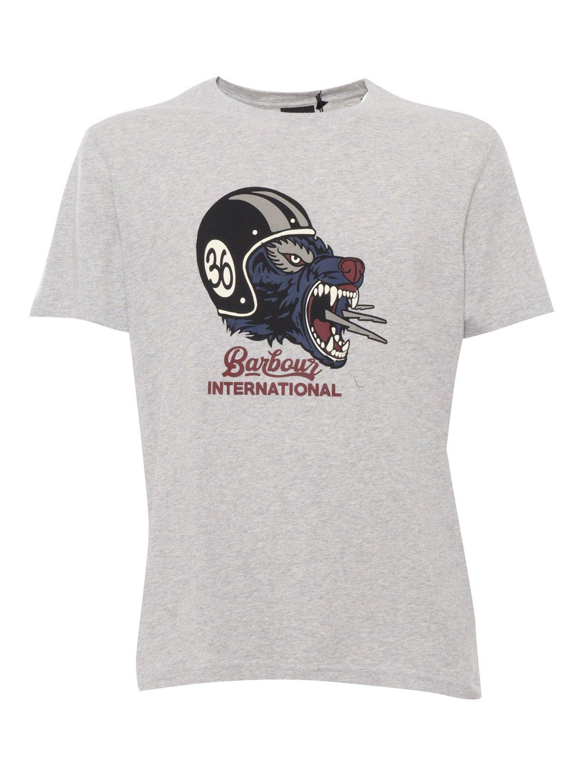 Tシャツ・カットソー BARBOUR Men T-shirt Grey MTS1242 GY52 Barbour Grey Patterned T-shirt | italist
