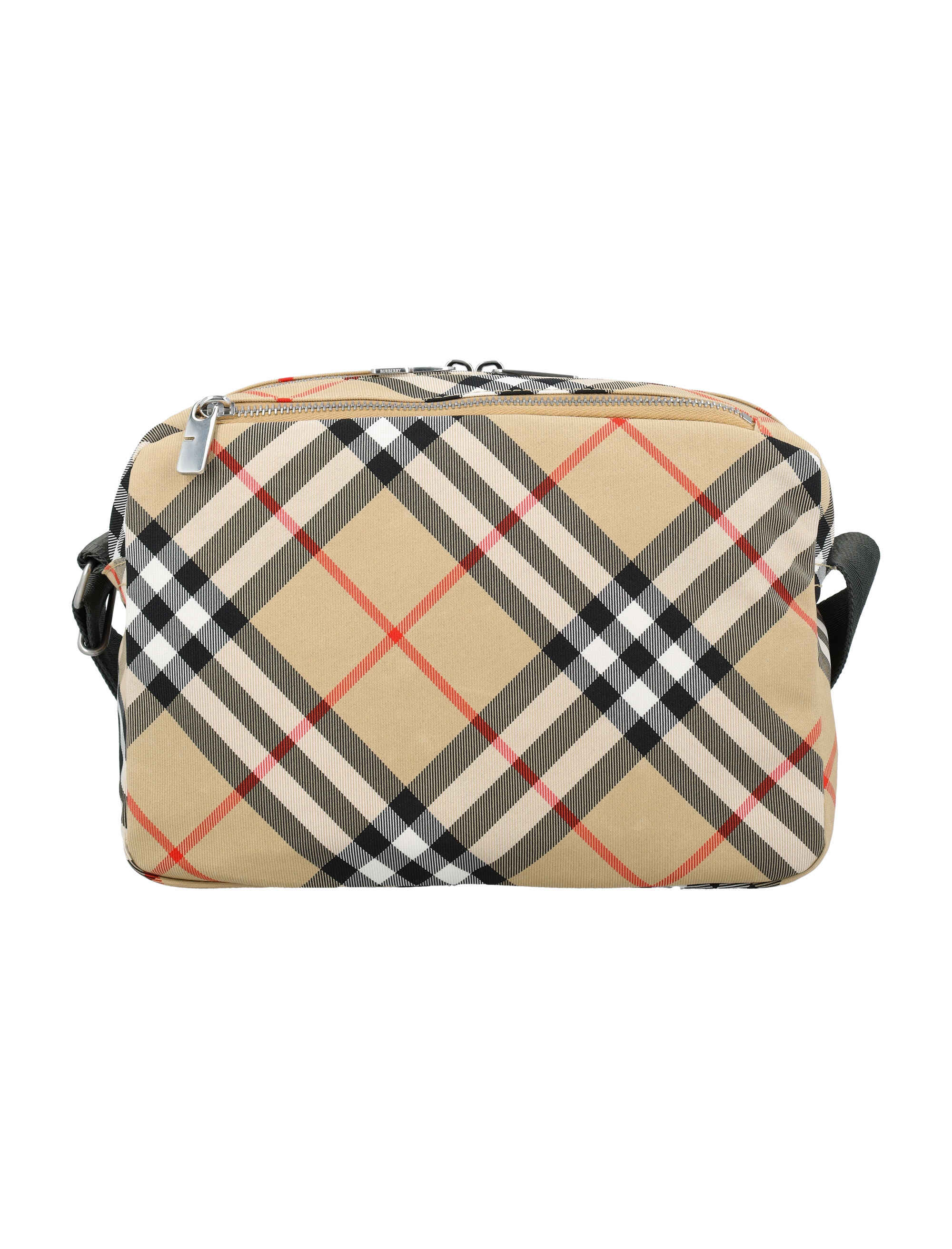【BURBERRY】ESSENTIAL CROSSBODY チェック柄クロスボディ Check Crossbody Bag​ in Sand - Men, Nylon | Burberry® Official