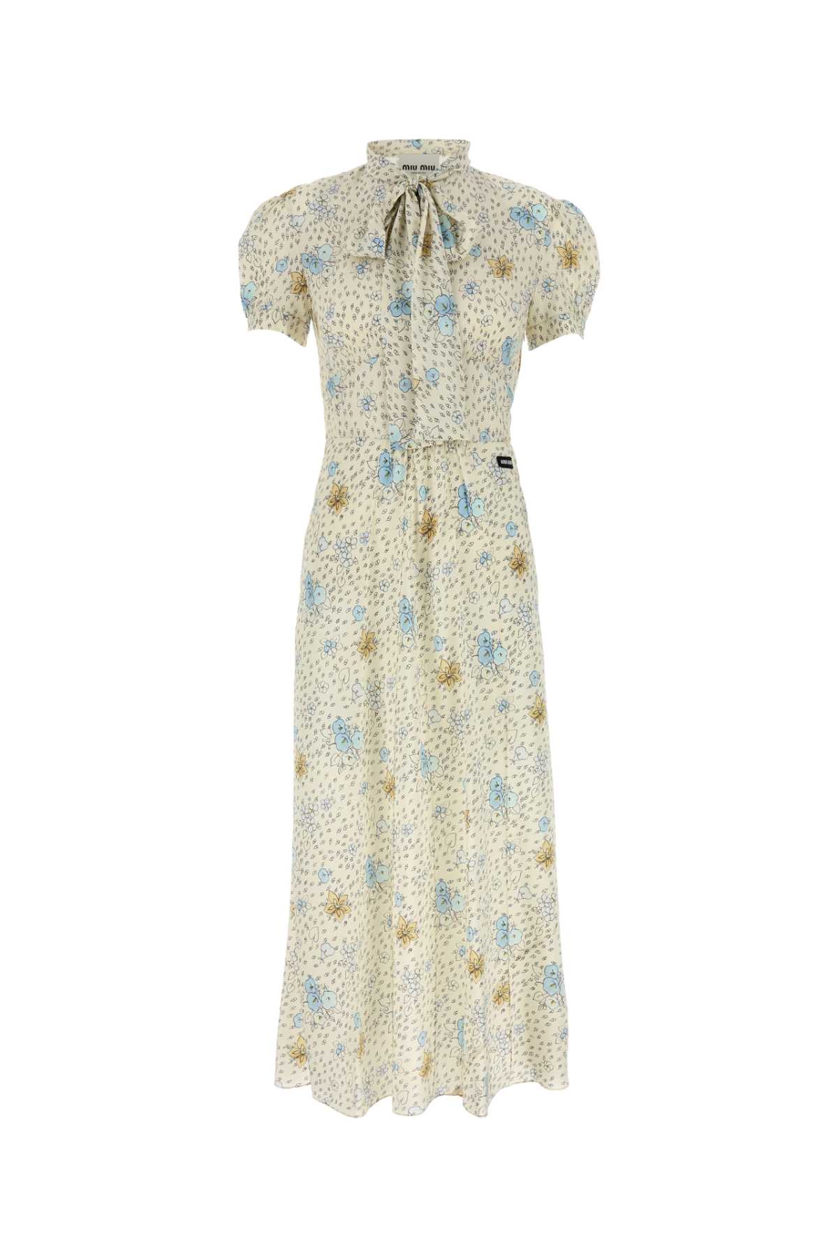 ワンピース MiuMiu FW25 Printed silk dress (MF5972SOOO174J F0009) Miu Miu Printed Silk Dress | italist