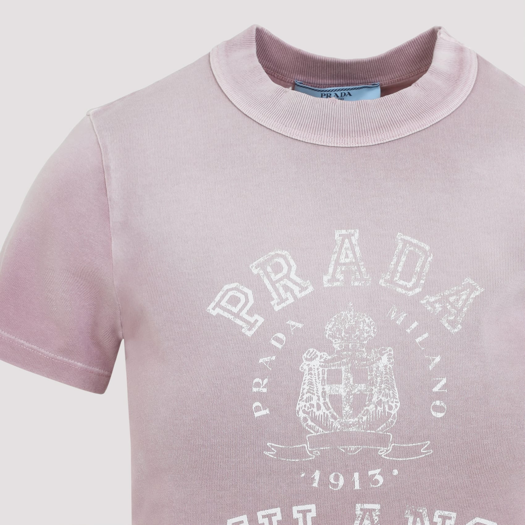 Tシャツ・カットソー PRADA SS25 Prada Cotton T-shirt (3557BSOOO 16XQ F0009) White Stretch cotton T-shirt | PRADA
