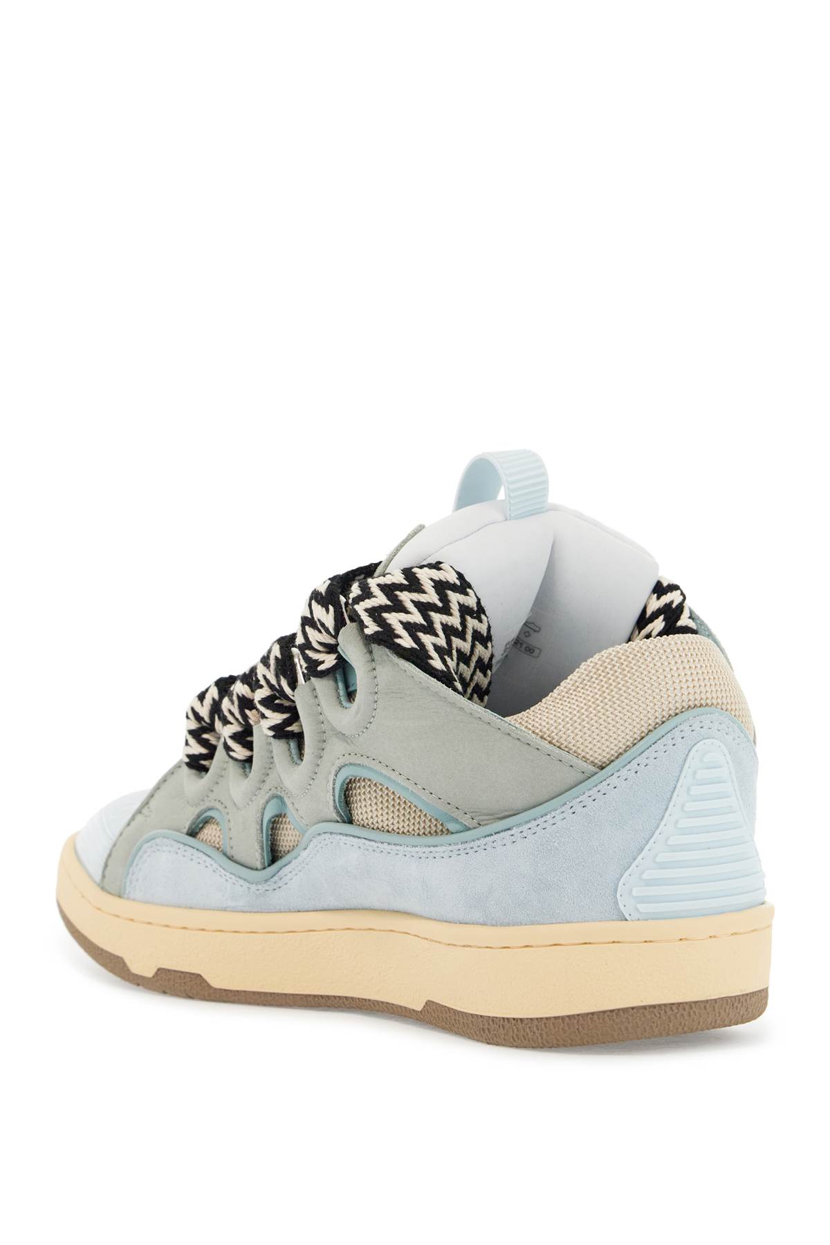 ★25SS Lanvin CURB レースアップ ロゴ ラウンドトゥ スニーカー Lanvin Curb レザースニーカー | ホワイト | FARFETCH JP