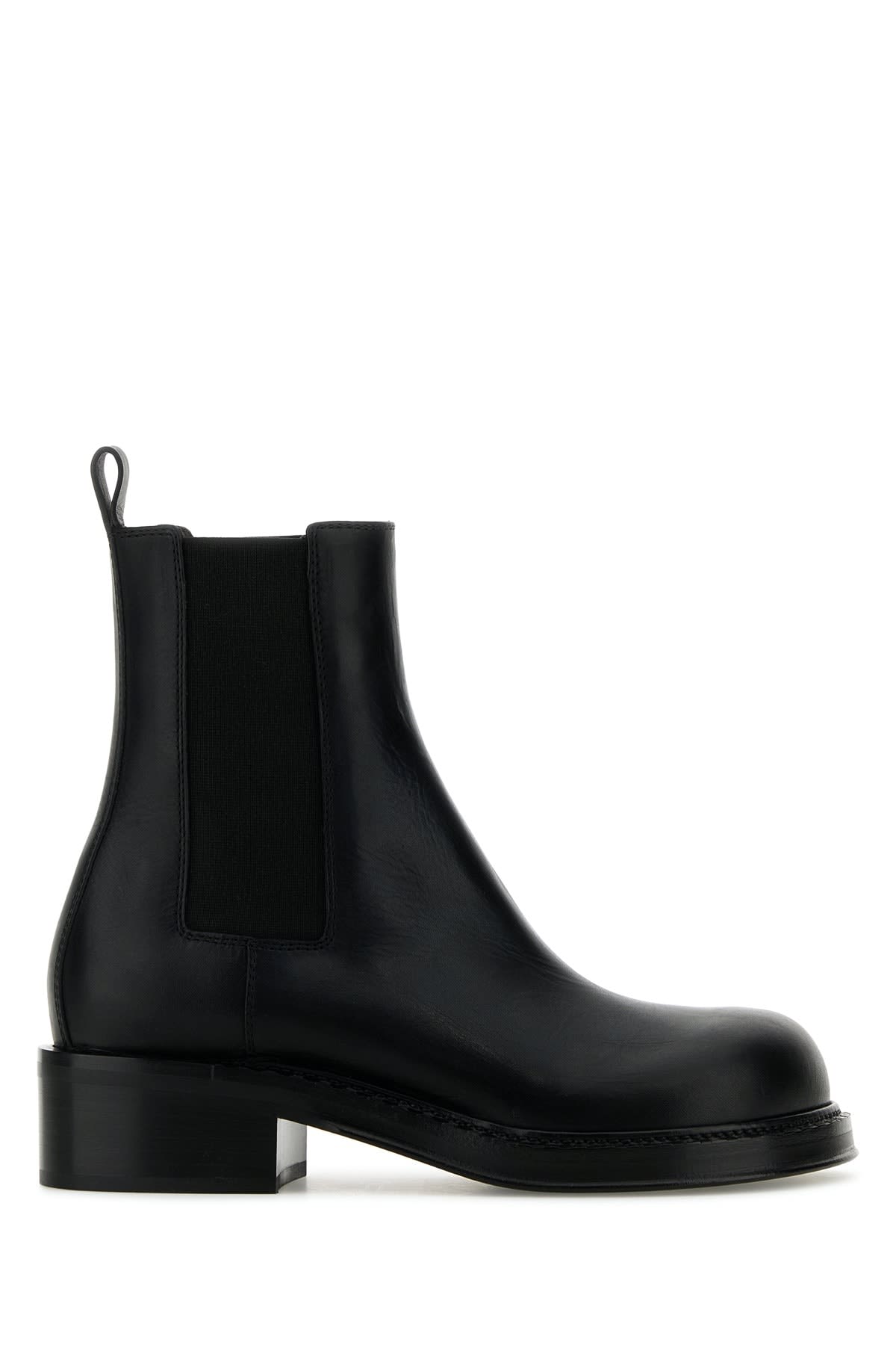 Bottega Veneta Black Leather Cliff Ankle Boots | italist
