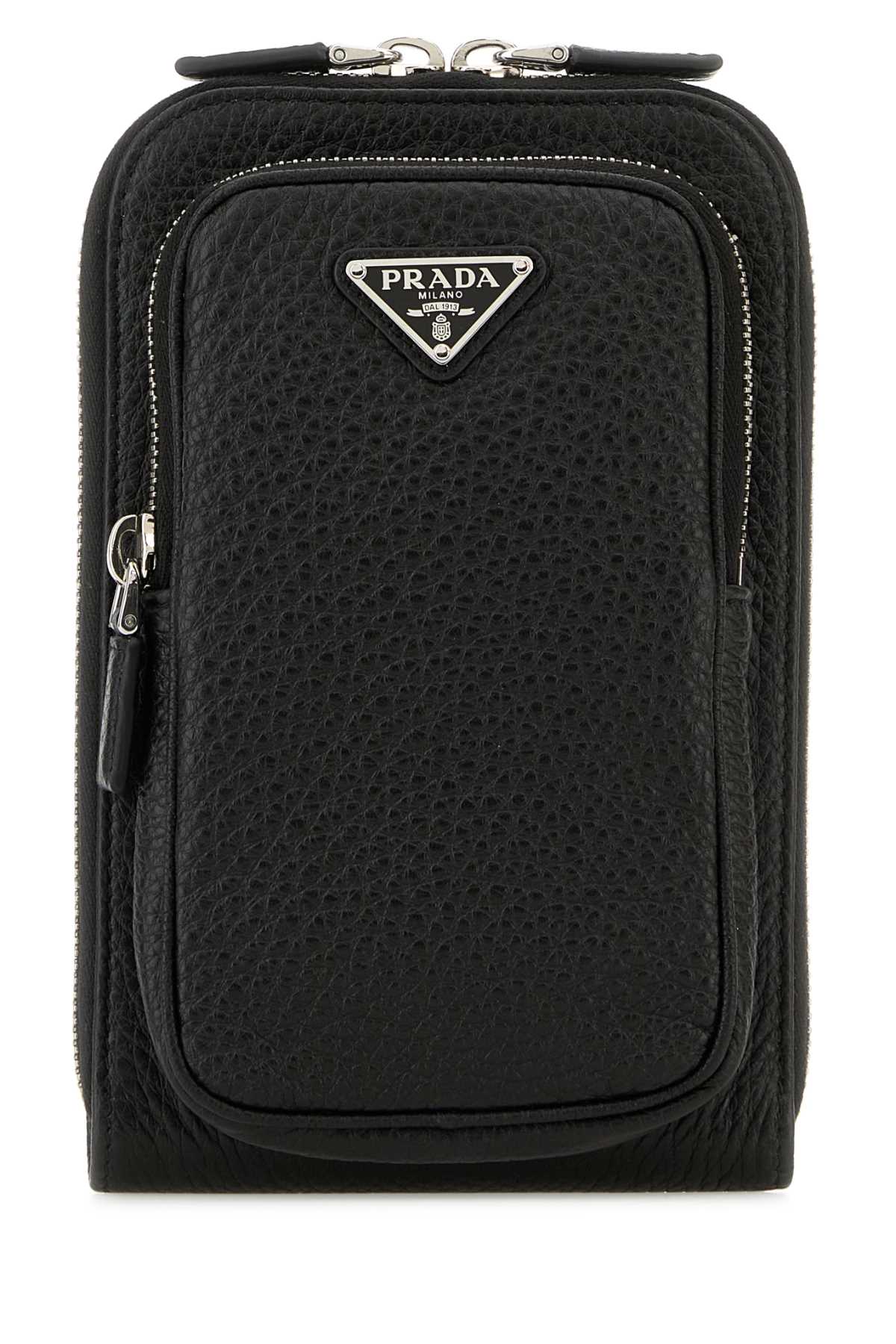 【✨極美品✨】 プラダ iPhone14ケース ブラック RFID搭載 付属品有 Prada Black Leather Phone Case | italist