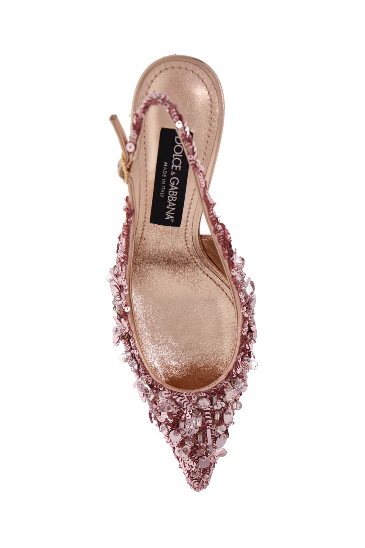 【関税&送料込】Dolce E Gabbana Leather Decollete Slingback DG patent leather slingback pumps in red - Dolce Gabbana