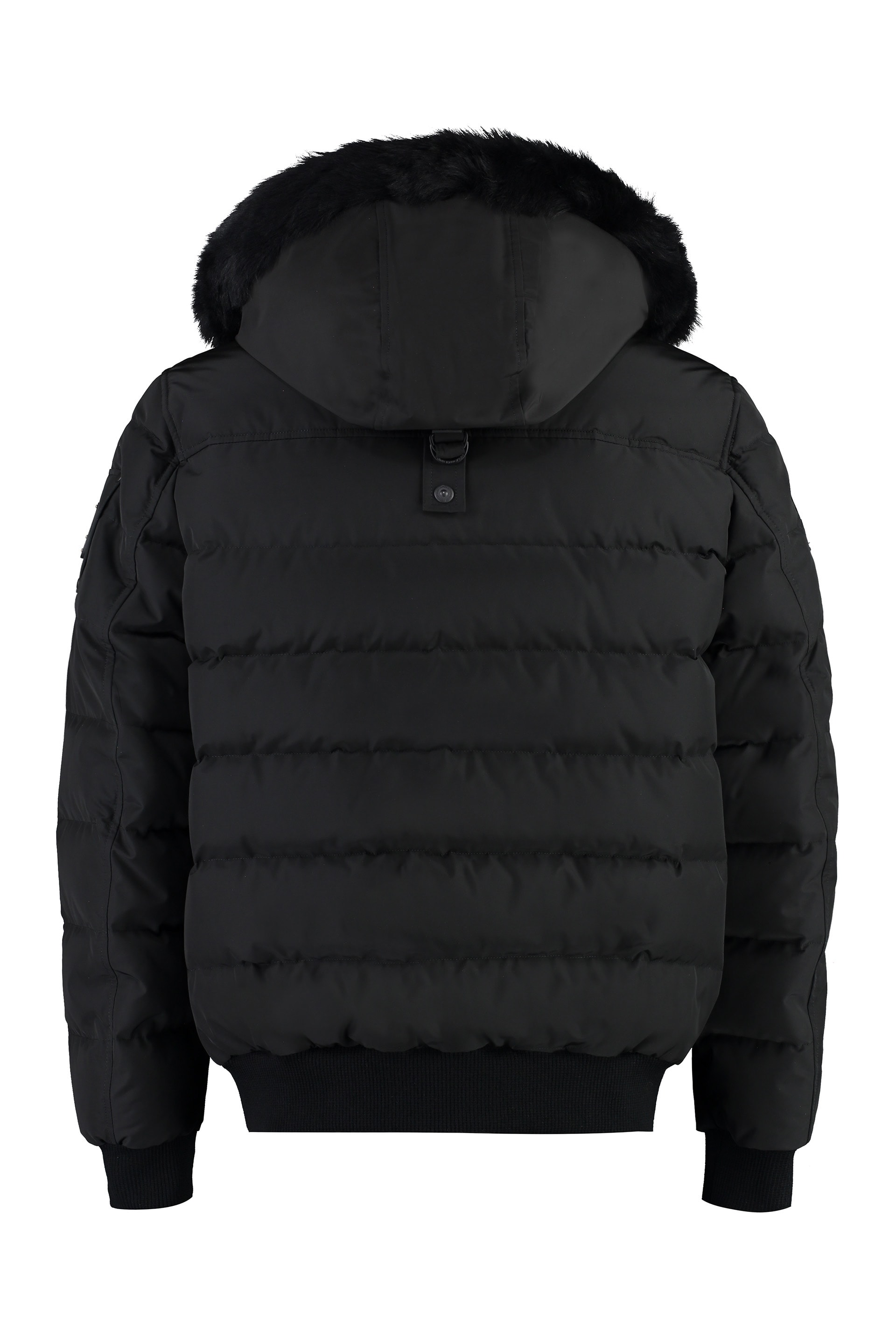 関税込 Moose Knuckles ポケット コットンジャージー T Moose Knuckles 247704 Kids Girls Hooded Puffer Jacket Black