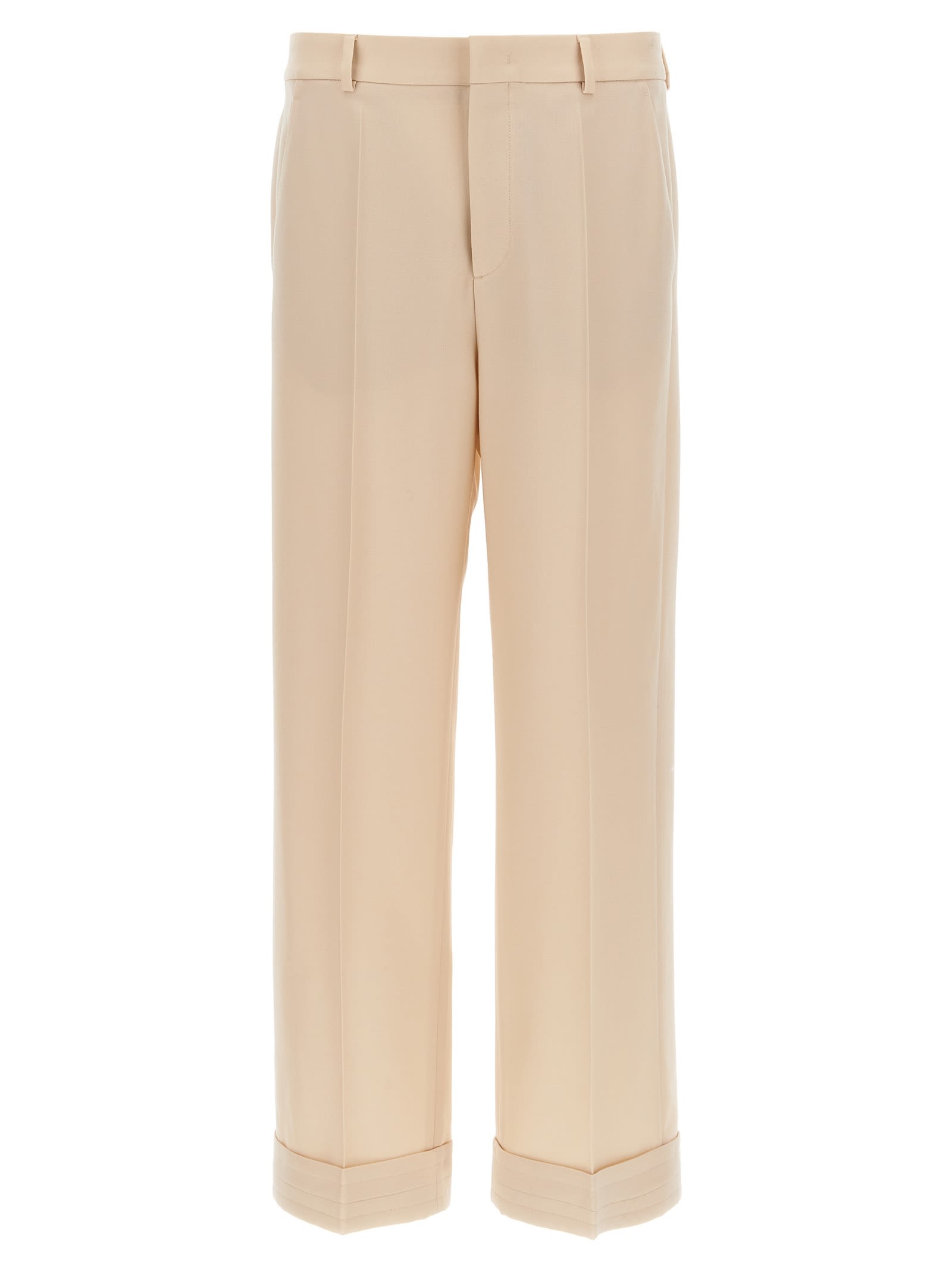 パンツ VALENTINO SS25 Cream wool pant (6B3RB64590V ET5) Valentino Garavani Wool Pants | italist