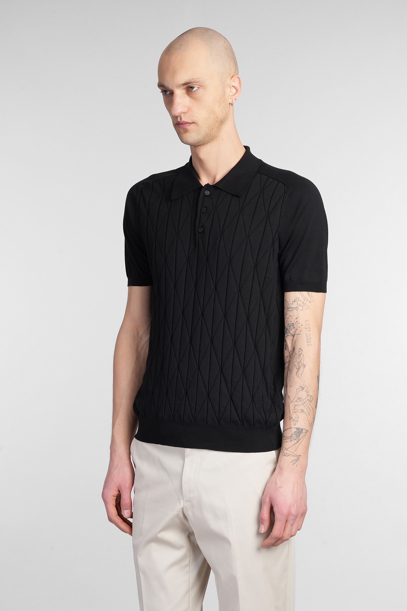 Roberto Collina Polo In Black Cotton | italist