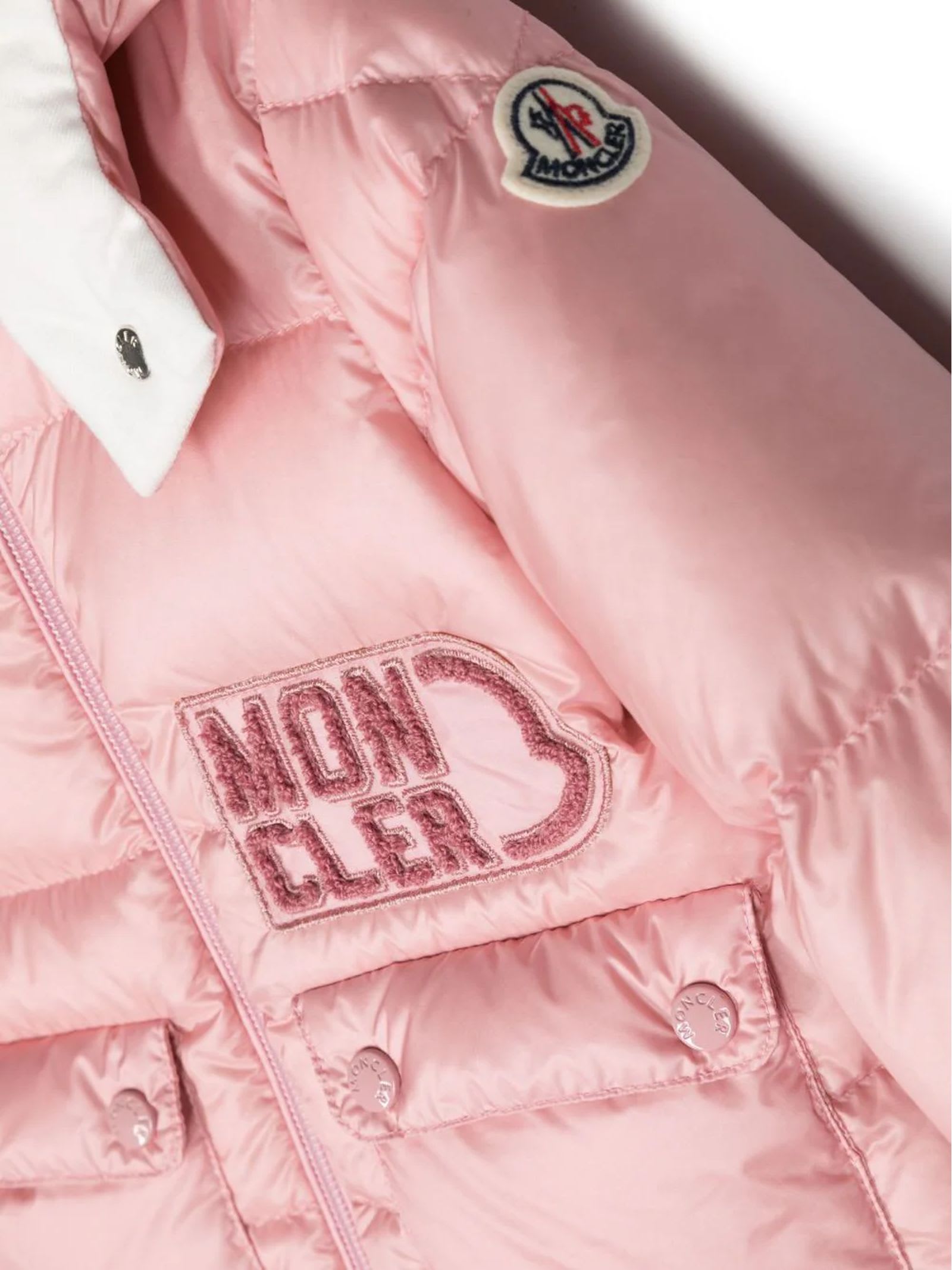 MONCLER フリル付きジャケット ピンク 100cm