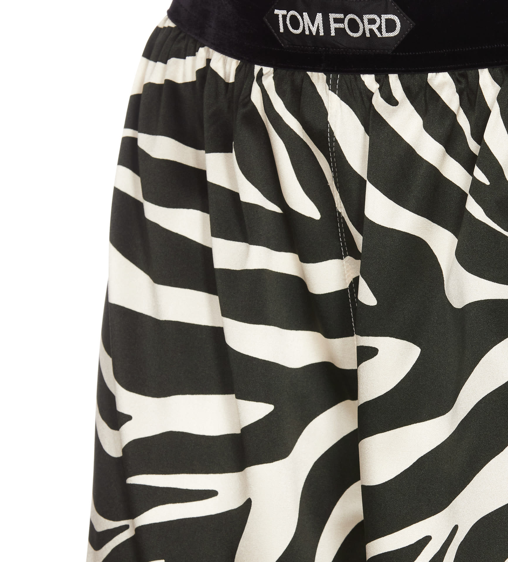 TOM FORD JCL006JMT012LB999 関税送料込 TOM FORD Optical Zebra Print Signature Silk Pajama Shorts