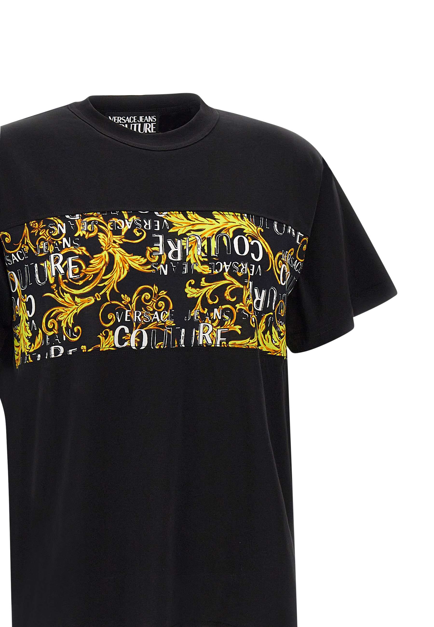 Versace Jeans Couture Baroque Logo Shirt 48 IT at FORZIERI