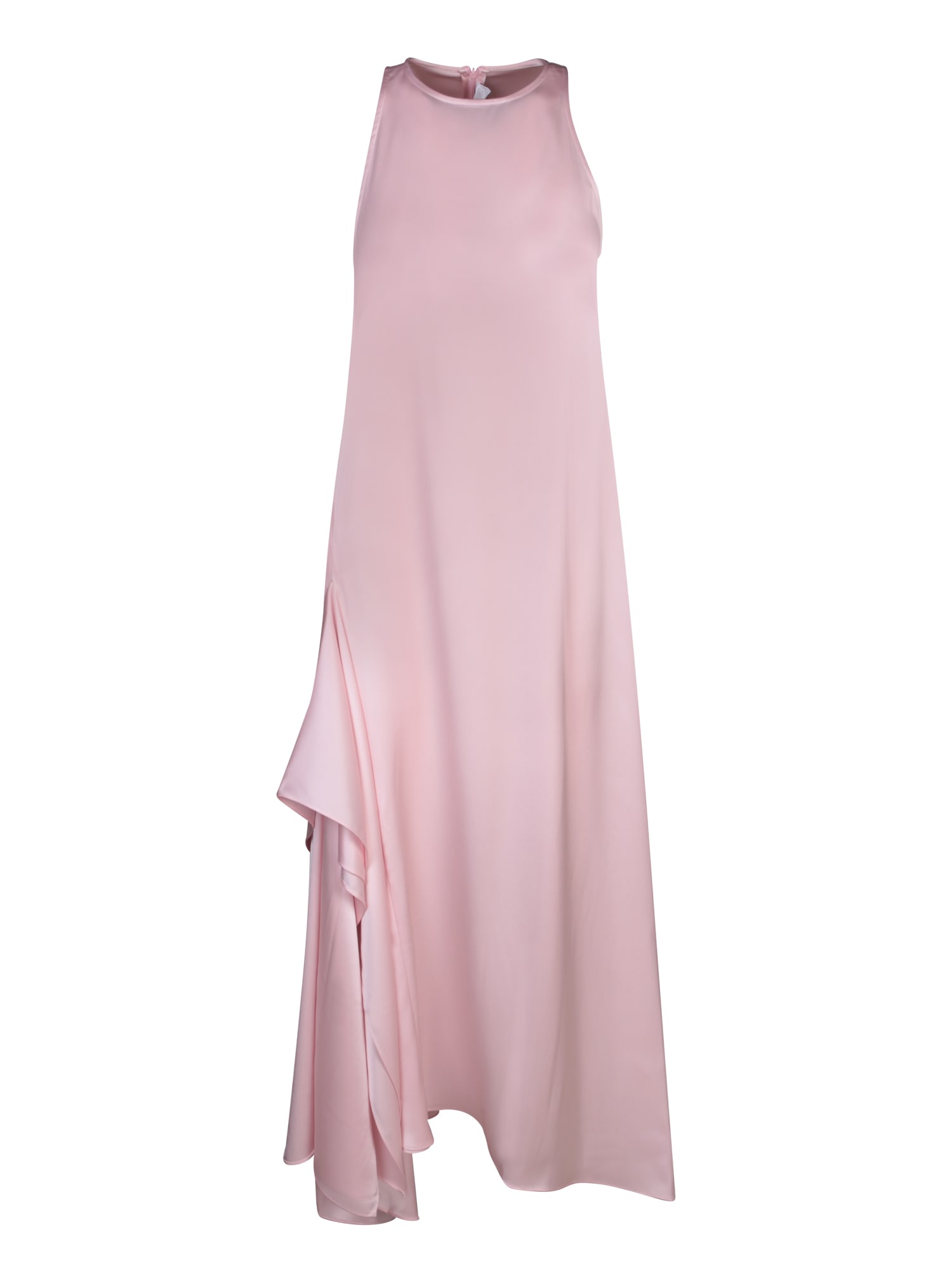 light pink satin dress