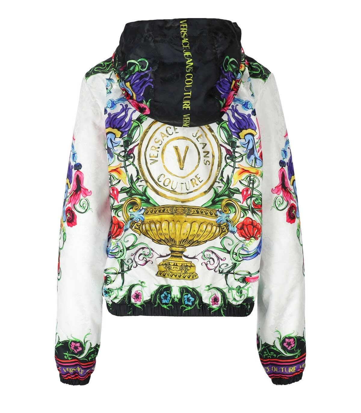 Versace Jeans Couture Men's Multicolor V-Emblem Garden-Print Jacket