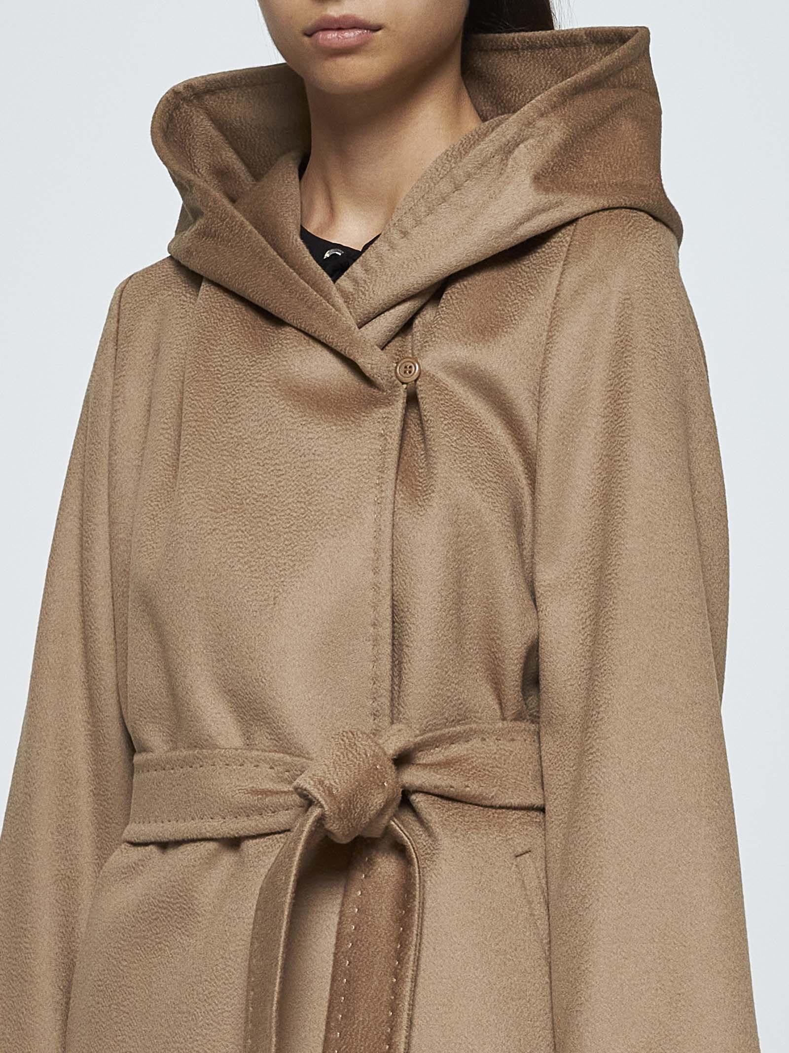 Max Mara Studio★NEWMANG Wool Hooded Coat★NEWMANG 006★人気 Max Mara Newmang Hooded Wool Coat in Black | Lyst