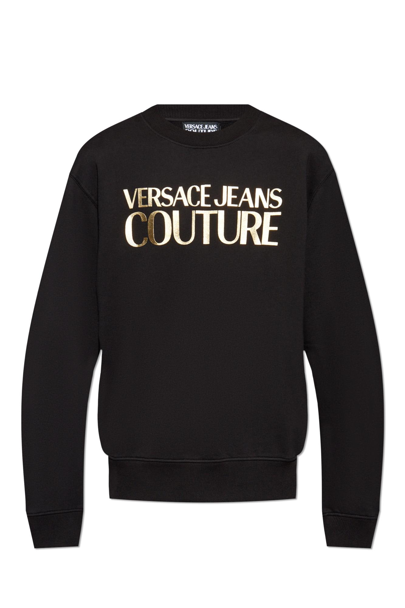 【関税&送料込】Versace Jeans Couture Sweatshirt With Logo Versace Jeans Couture Pullover Crew Neck Sweater Size XXL