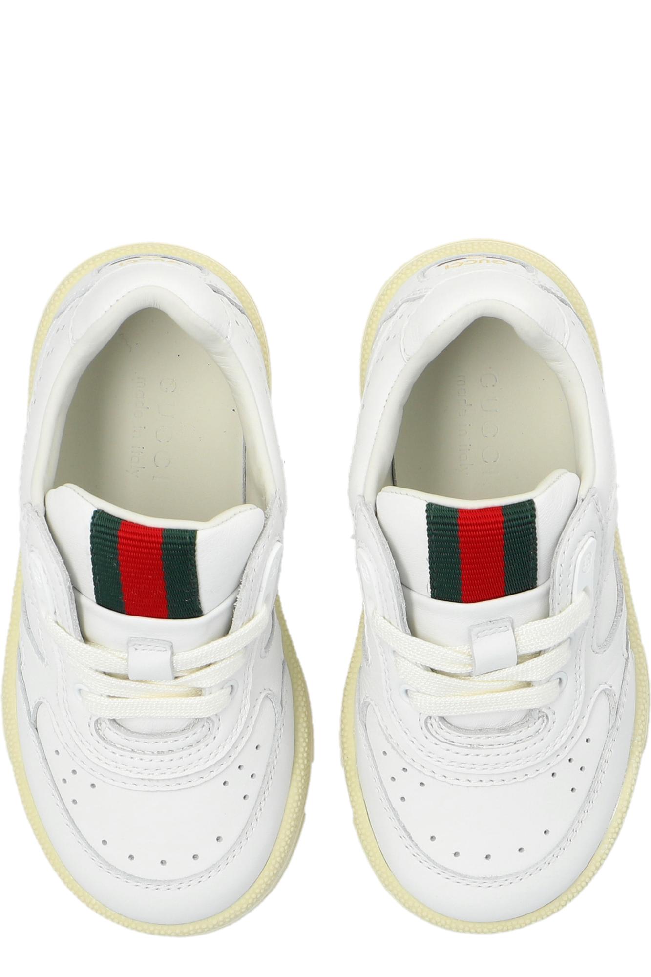 GUCCI スニーカー　33 キッズ　21cmほど ホワイト　ロゴ Gucci Kids Sneakers With Logo | italist